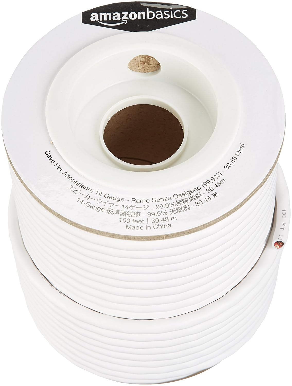 Detalle 2 de Amazon Basics kabel głośnikowy 14 AWG, 30,5 m, miedź OFC 99,9%
