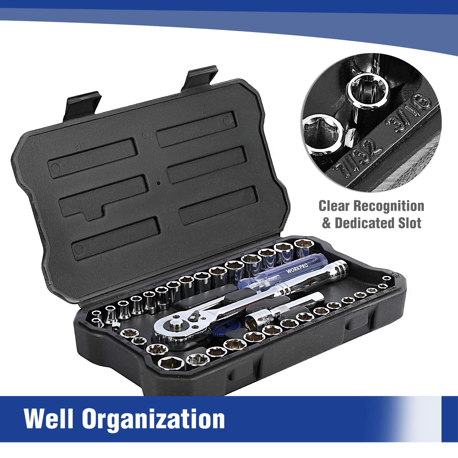 Thumbnail 5 de WORKPRO 39-Piece Drive Socket Set 39PC