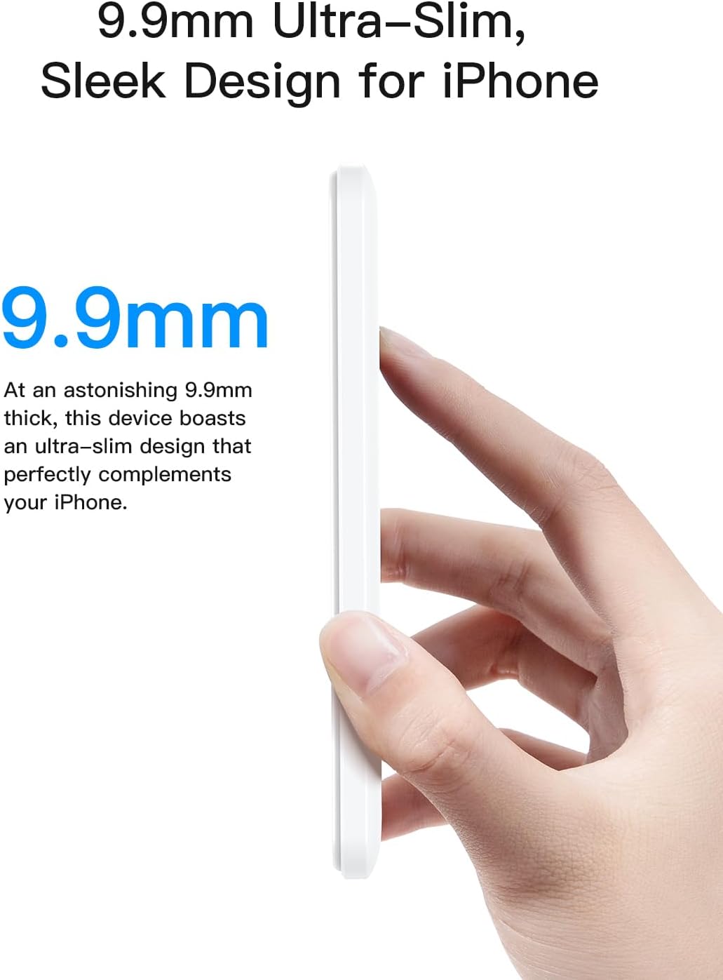 Detalle de Bolvunes MagSafe Power Bank 5000mAh: Slim, Fast Wireless Charging for iPhone