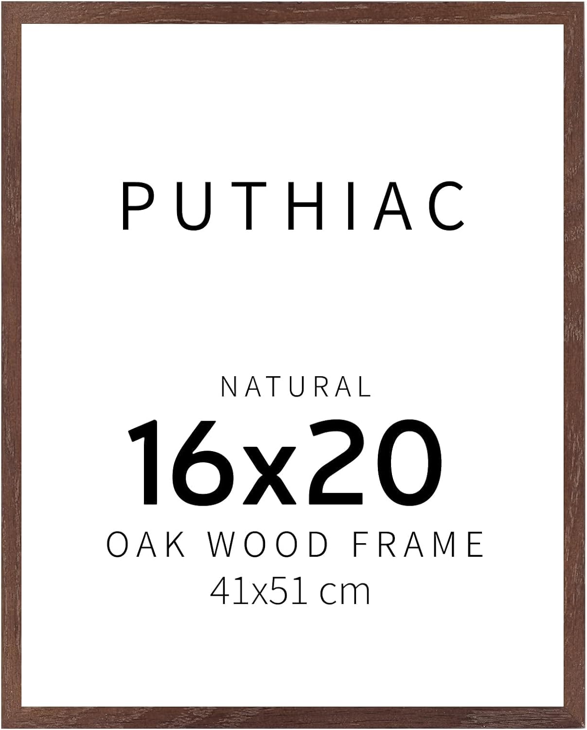 Detalle de puthiac P147-16#20-1-H Solid Oak Picture Frame, Walnut, 16x20