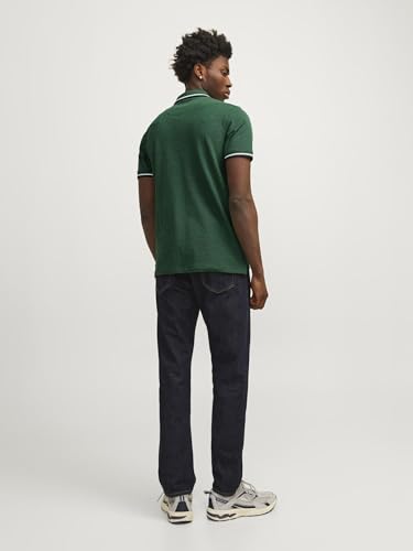 Detalle de Jack & Jones Jjepaulos Polo Ss Noos Polo para Hombre – Dark Grey Melange, talla L