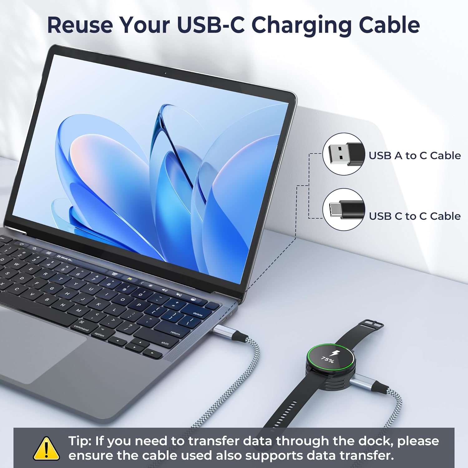 Thumbnail 3 de Elebase USB C Charger Adapter for Garmin Watch