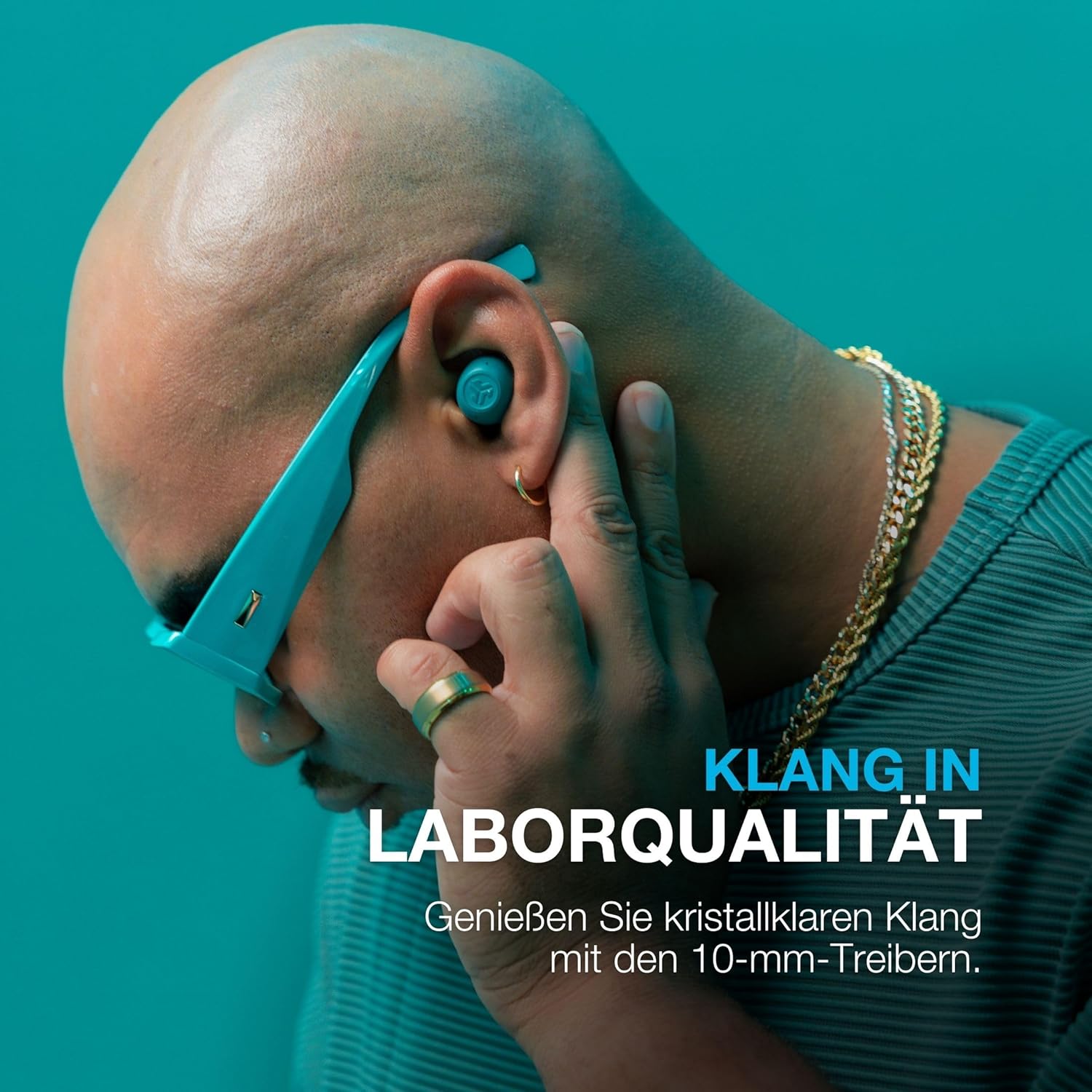 Thumbnail 3 de JLab Go Pop ANC In Ear Kopfhörer – True Wireless mit ANC, Multipunkt und IP55 in Blaugrün