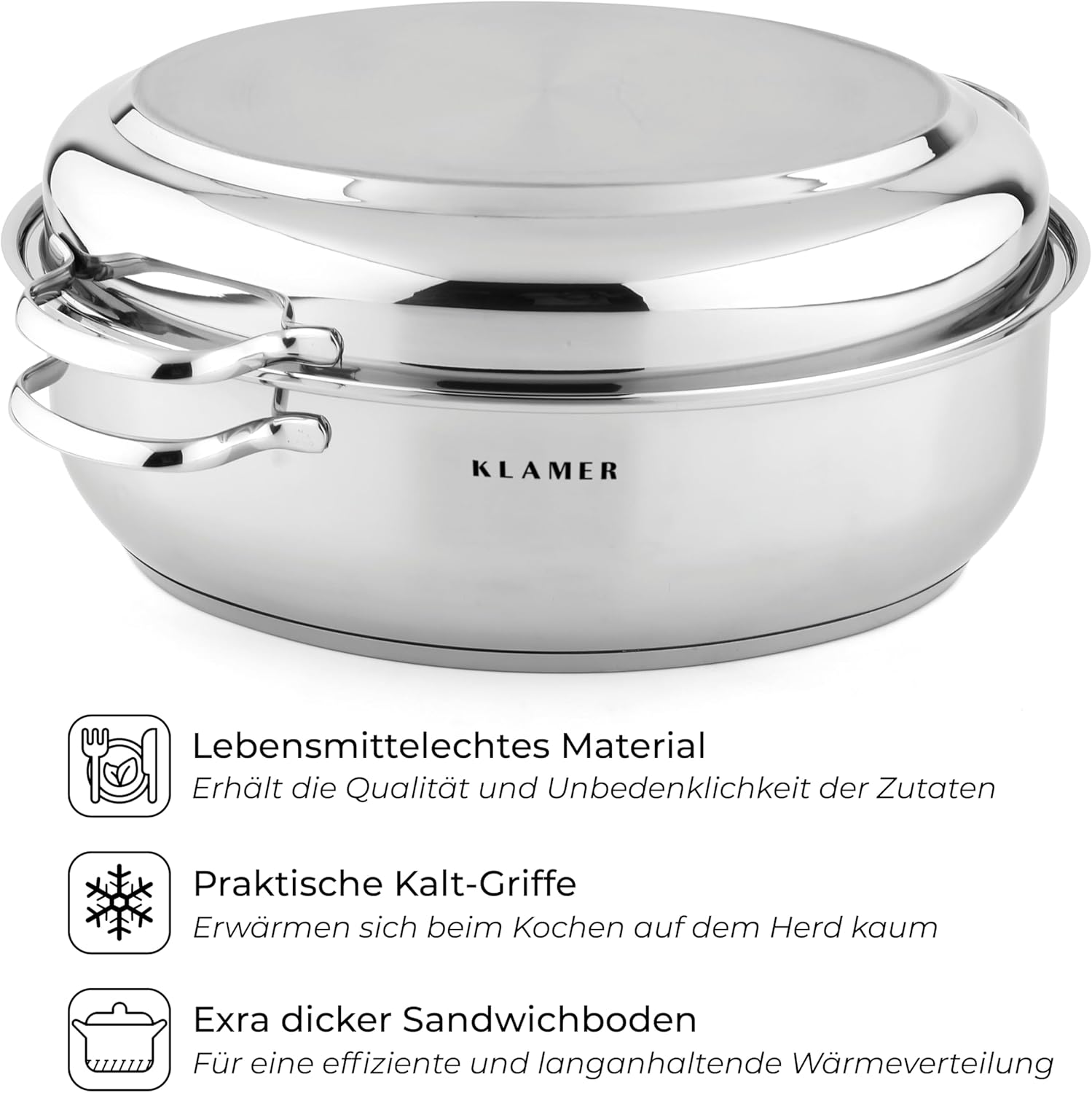 Thumbnail 6 de KLAMER Bräter mit 8,5 l Volumen