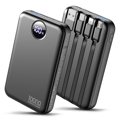 Imagen de Zmmyuluo Power Bank 10000mAh with 4 Built-in Cables and LED Display en OfertitasTOP