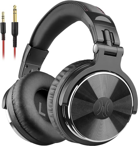 Detalle de OneOdio Wired DJ Hi-Res Over-Ear Headphones for PC, Keyboard Guitar - Black