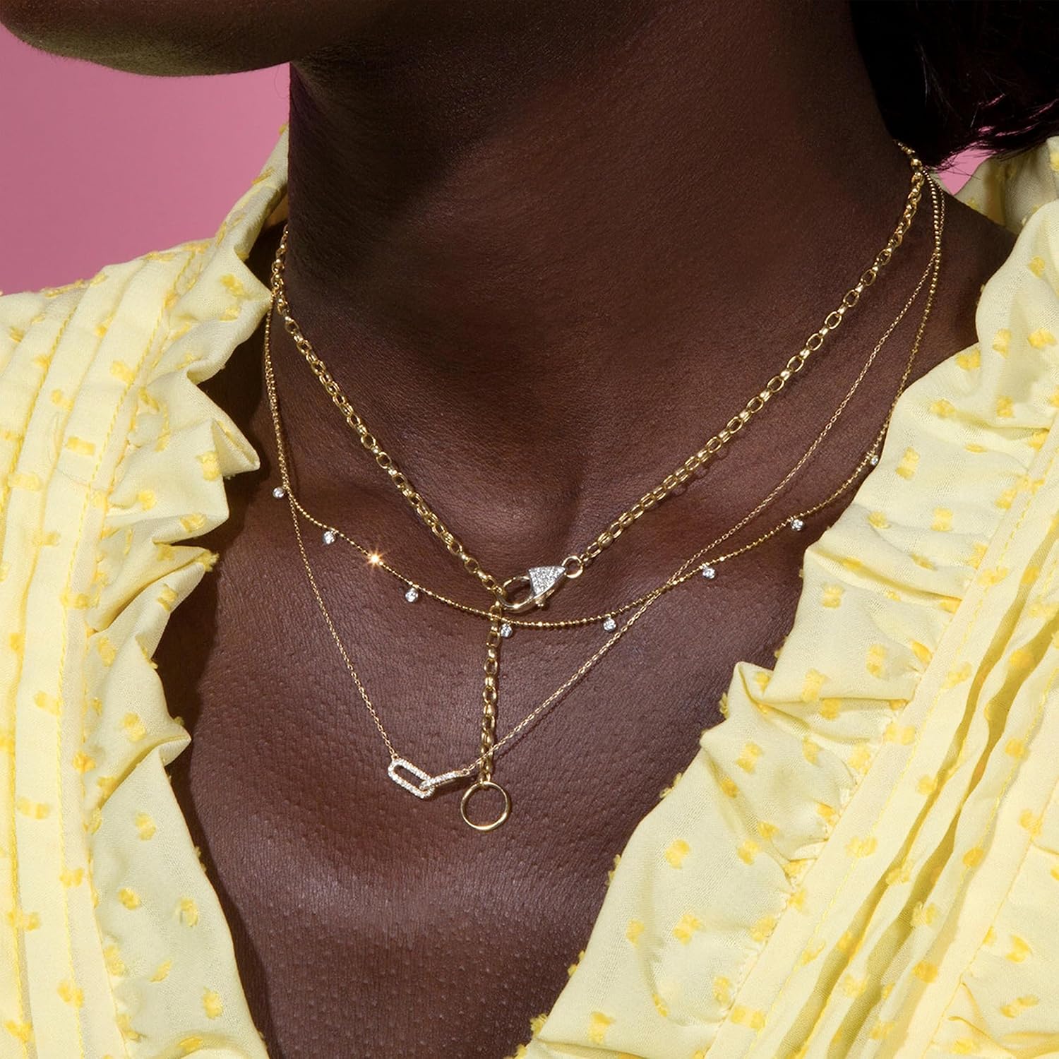 Thumbnail 6 de Freekiss Paperclip Pendant Necklace 14K Gold-Plated