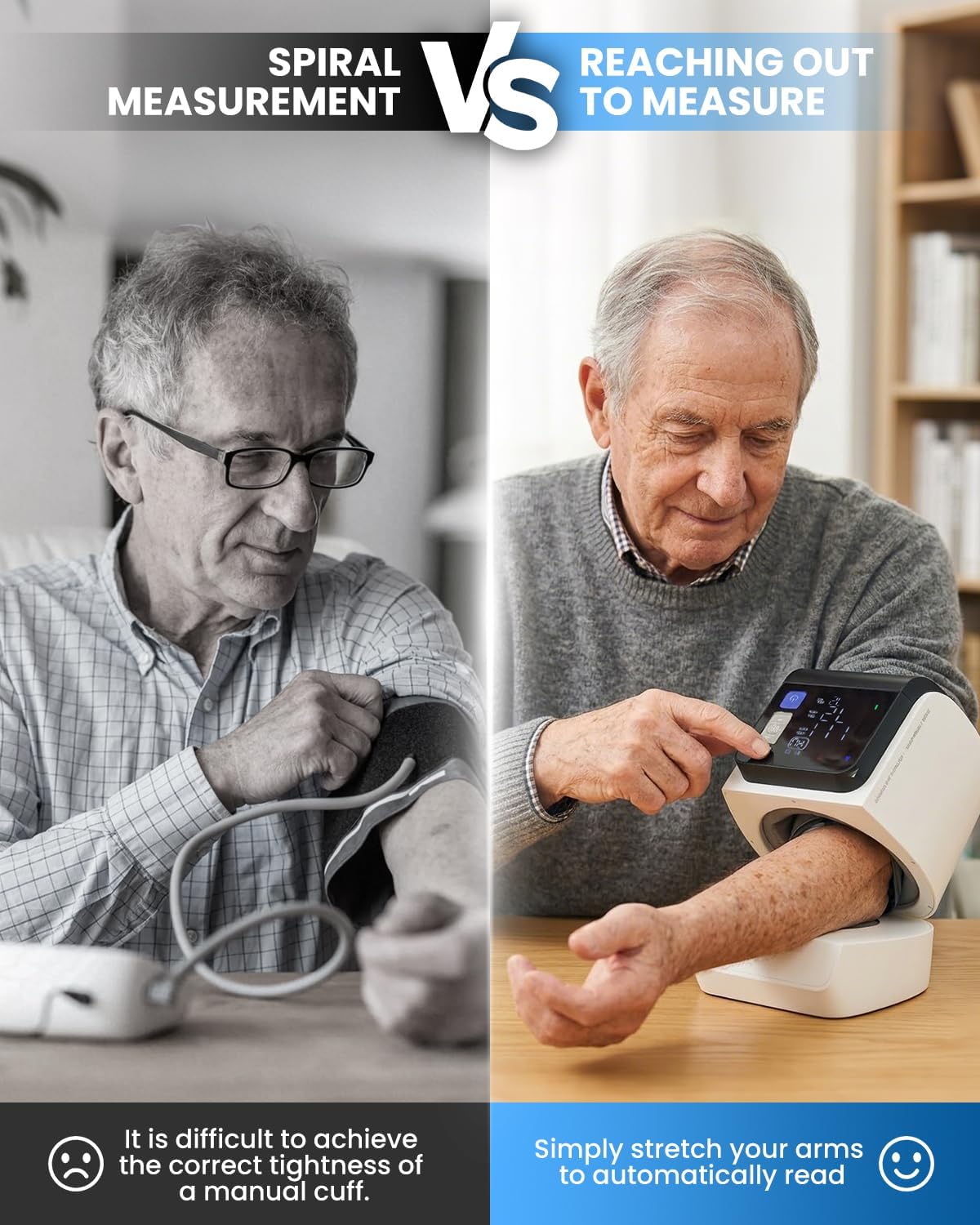 Detalle de Saker U90B No-Wrap Upper Arm Blood Pressure Monitor, 4 Users, 199-Reading Memory