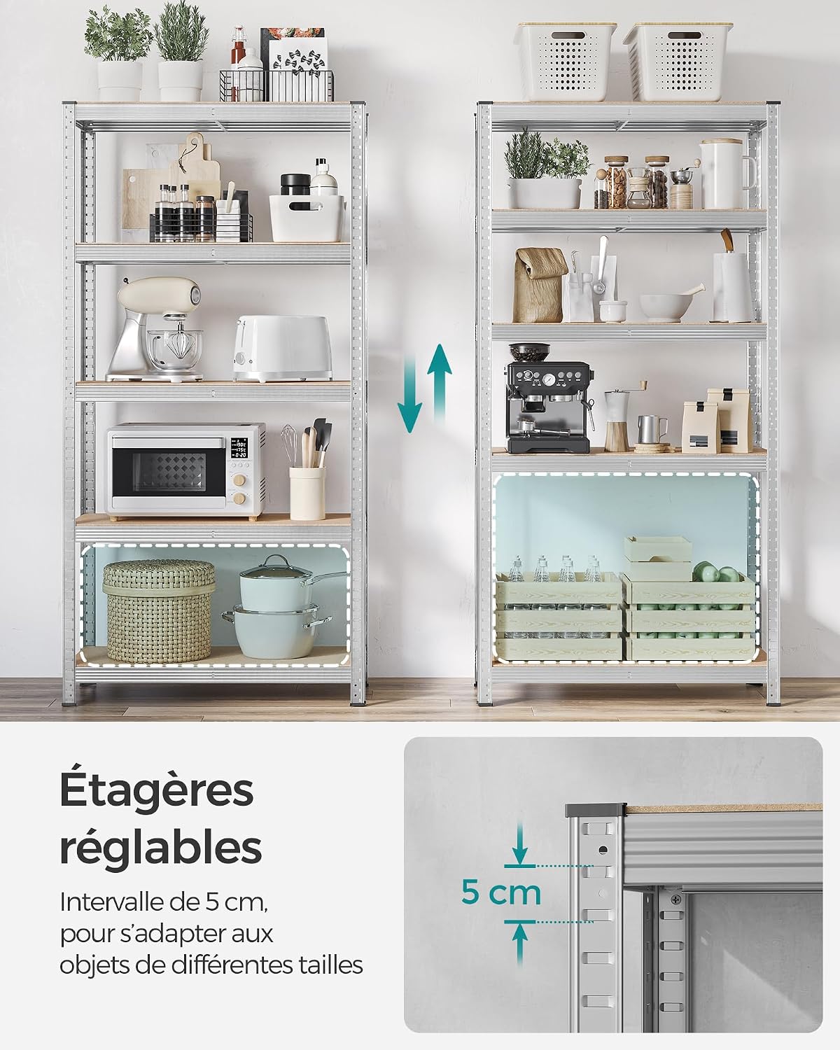 Thumbnail 4 de Étagère SONGMICS 5 niveaux 875 kg