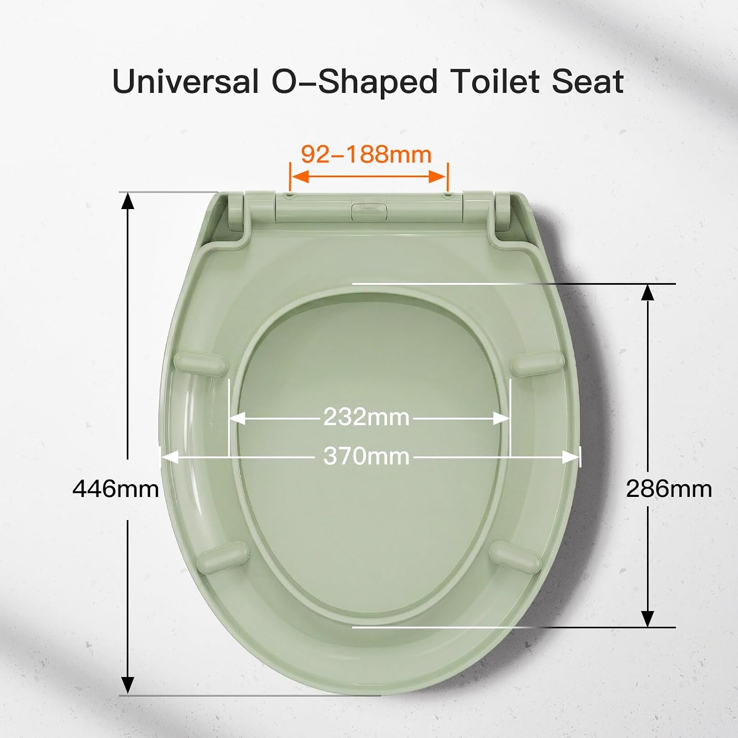 Detalle de Pipishell Abattant WC avec fermeture amortie et libération rapide – forme O, fixation par le haut