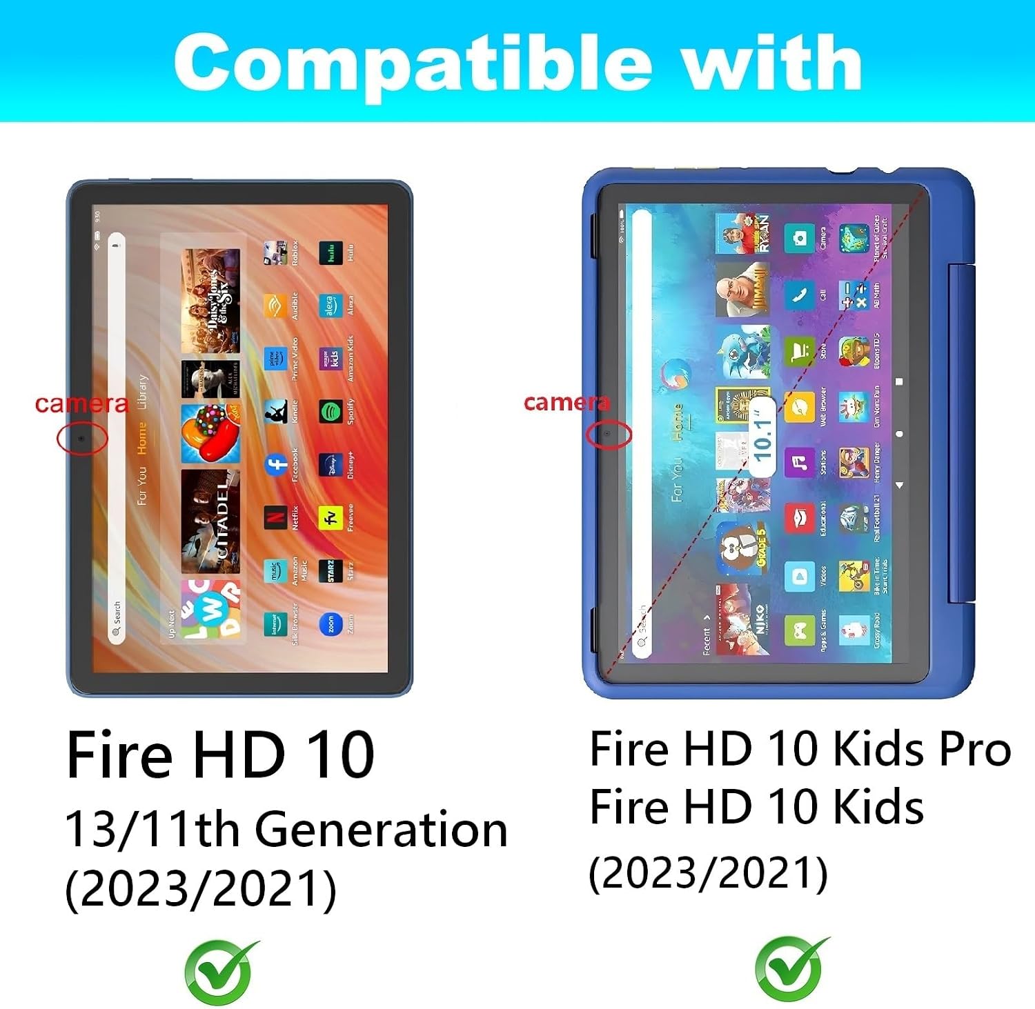 Detalle de XunyLyee Kids Case For 10 Kid/ 10 Kids Pro Tablet Cover, EVA Shockproof Grip