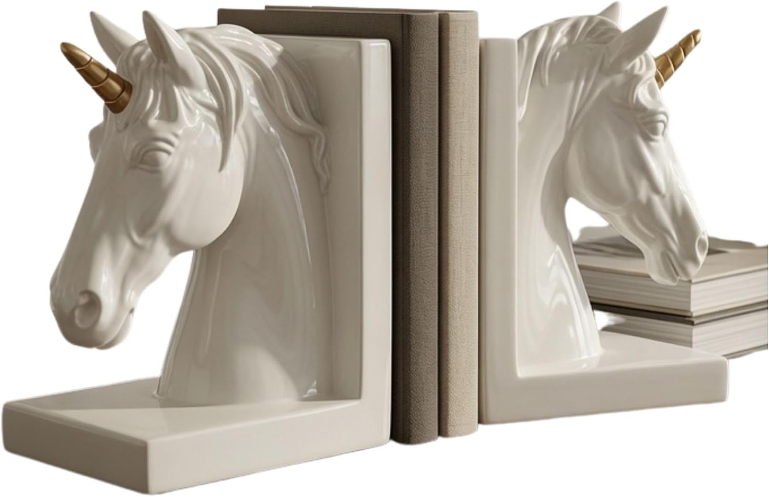 Detalle de Bellaa Unicorn Bookends, Polyresin
