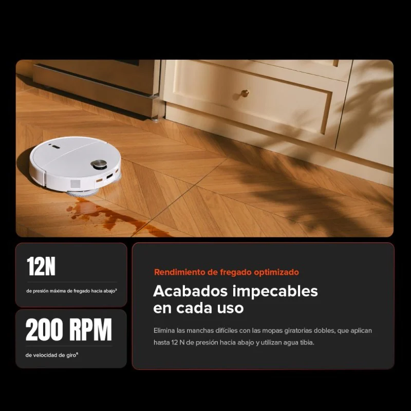 Detalle de Roborock Qrevo Edge 2 Pro, robot aspirador y friegasuelos con LiDAR y 25.000 Pa