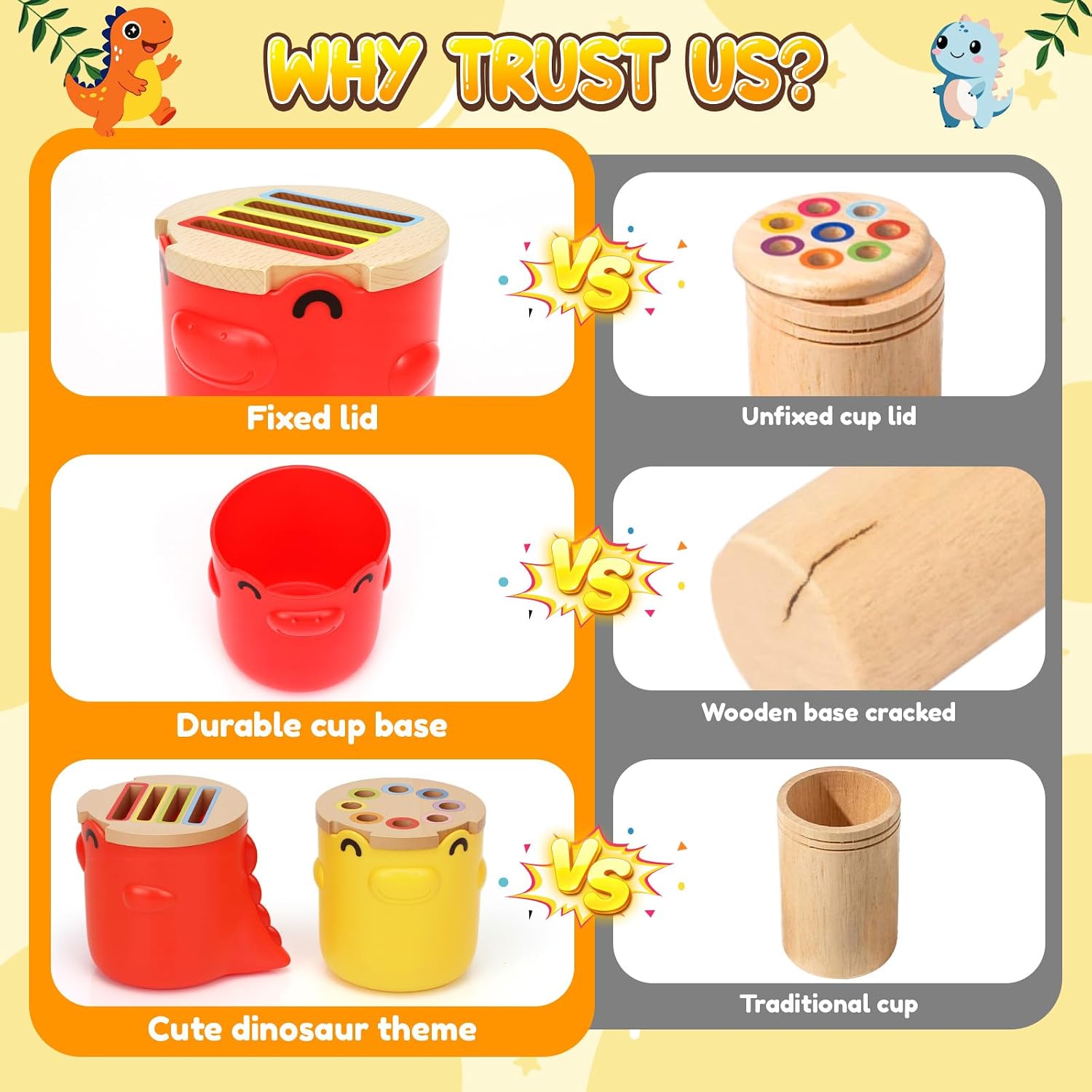 Thumbnail 6 de Montessori colour sorting cups 8 pieces