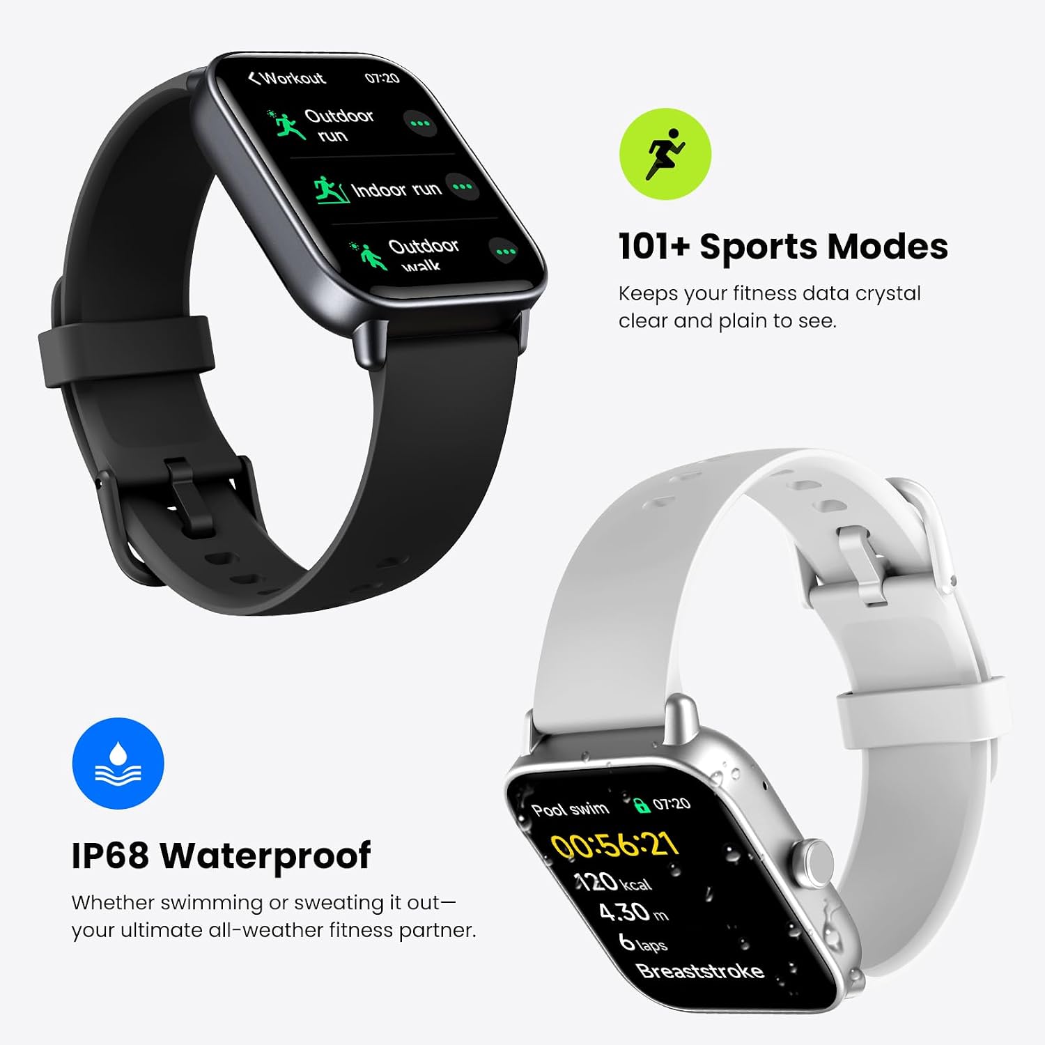 Detalle 2 de Gydom Smart Watch for Men & Women with Bluetooth Calling, Alexa Built-in, 1.8" HD Display