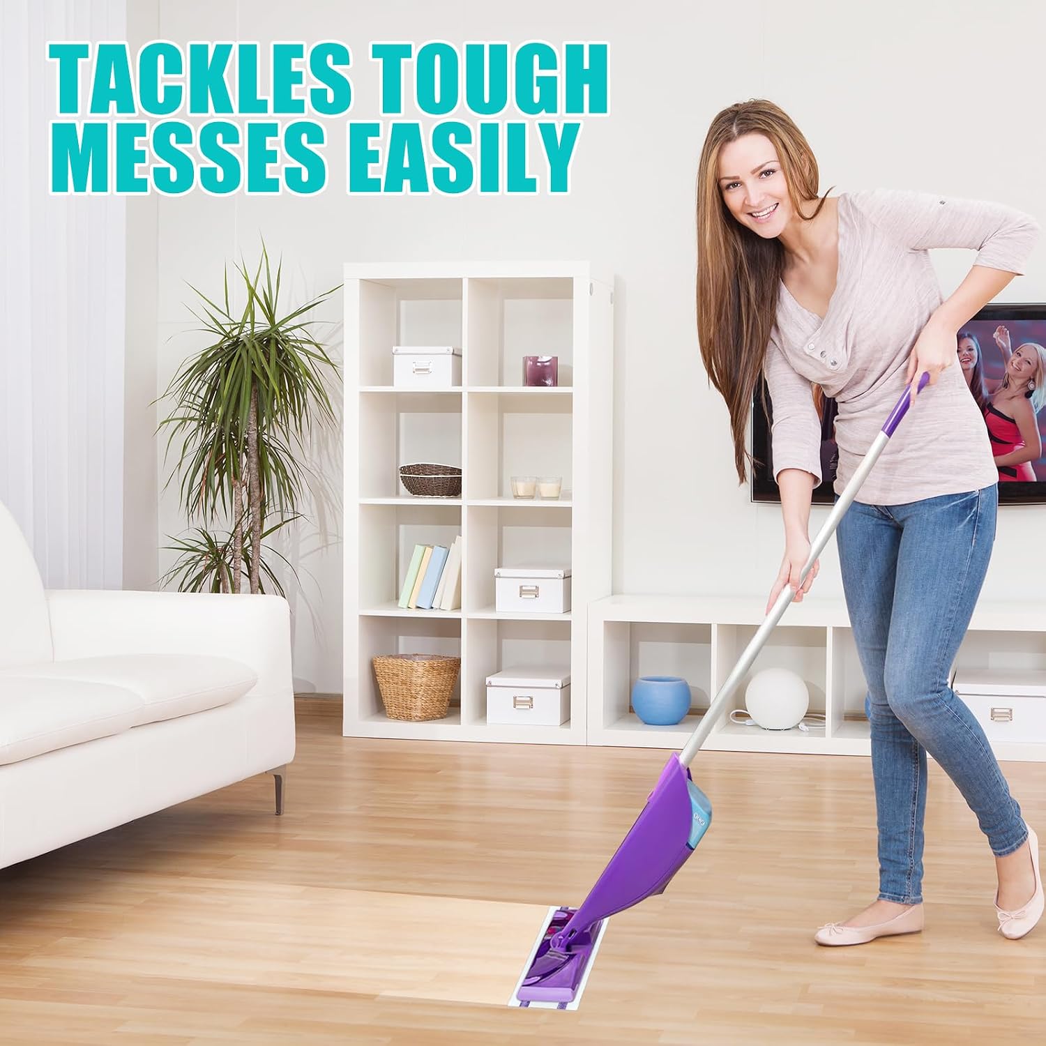 Detalle 1 de ZQZiQi 30-Count Disposable WetJet Mop Pad Refills for Swiffer WetJet