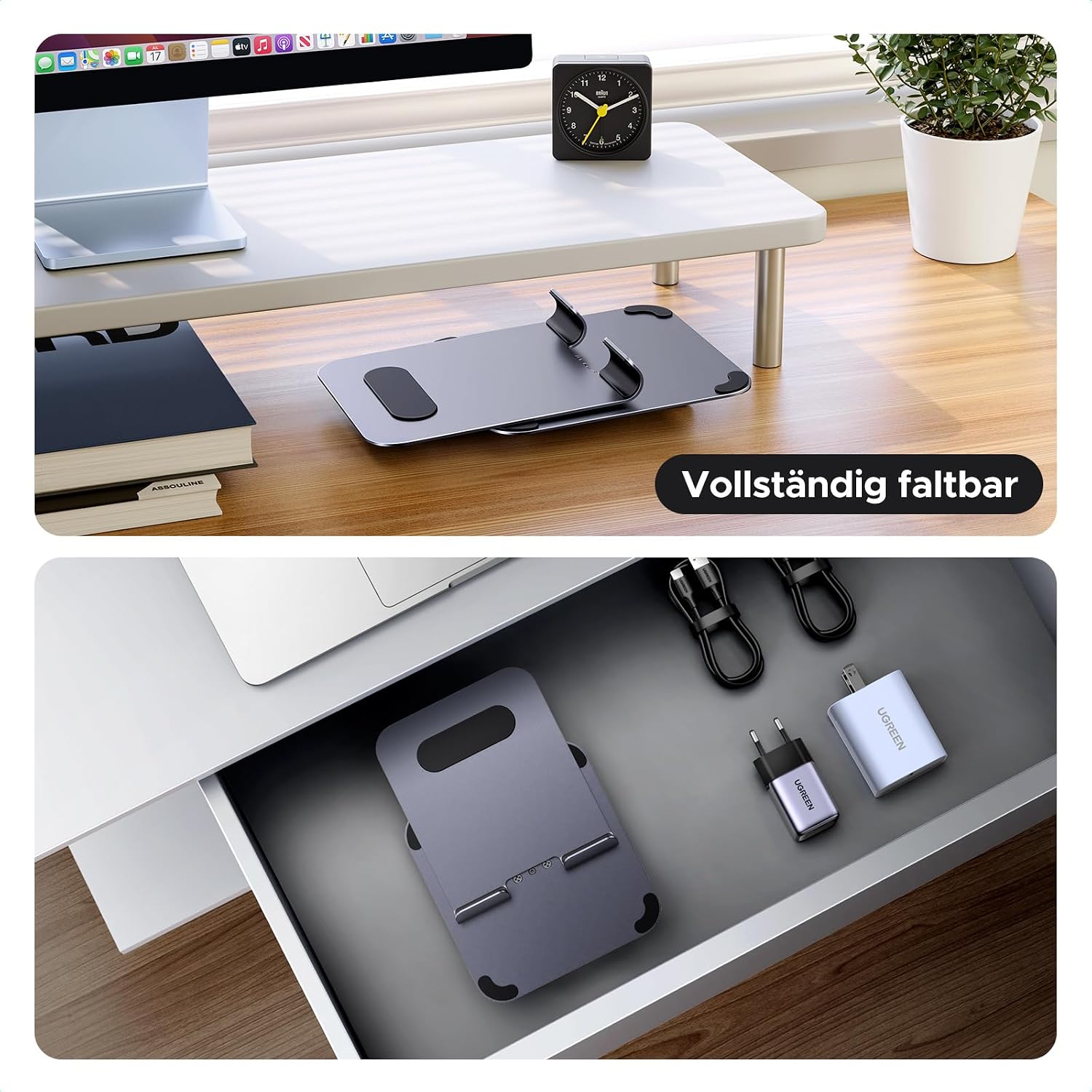 Detalle 2 de UGREEN Tablet Ständer 360° drehbar – verstellbare Tischhalterung für Tablets & Smartphones von 4,7 bis 12,9 Zoll