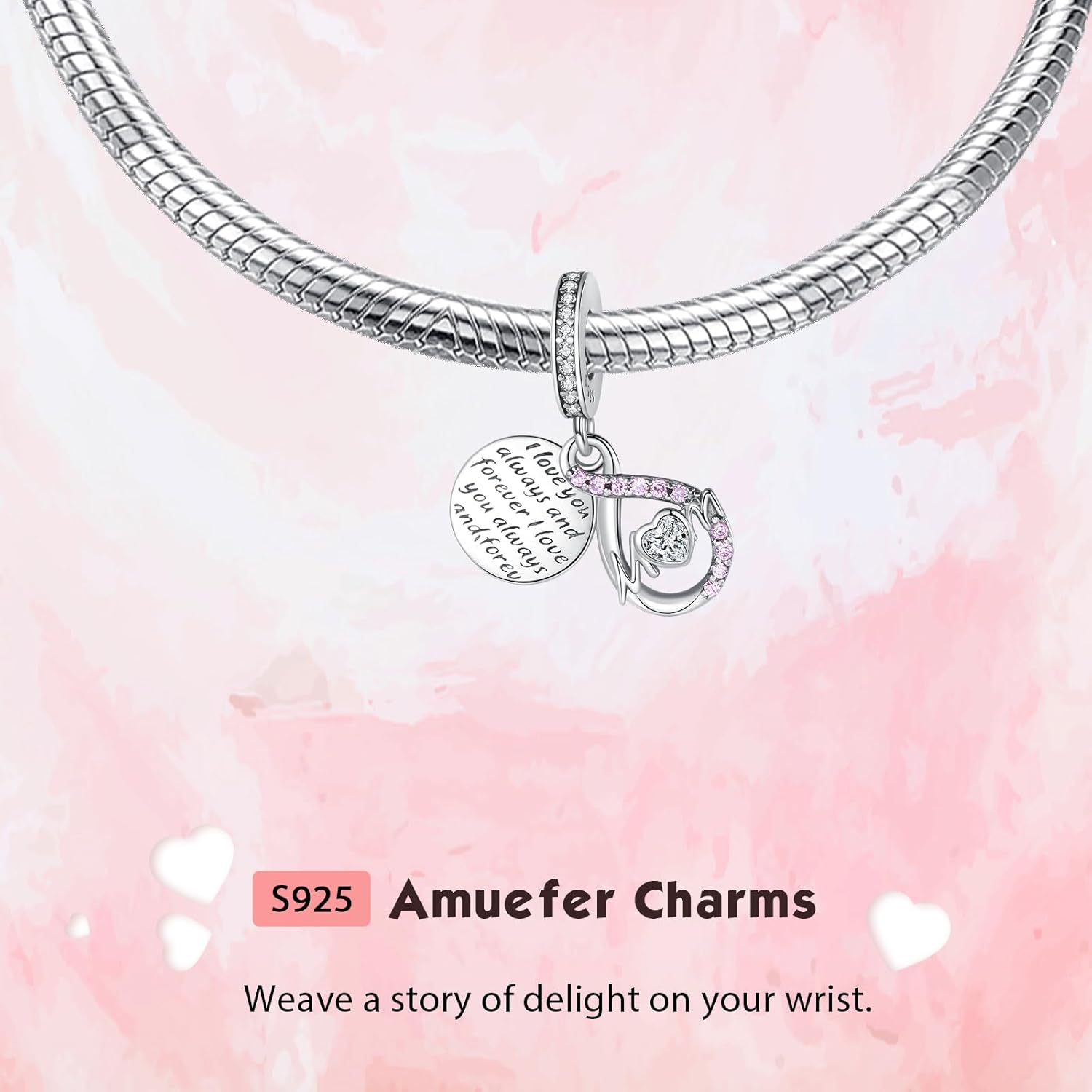 Thumbnail 2 de Amuefer Charms Famiglia Argento 925 – Mamma, Nonna, Amore e Amici per Bracciali e Collane