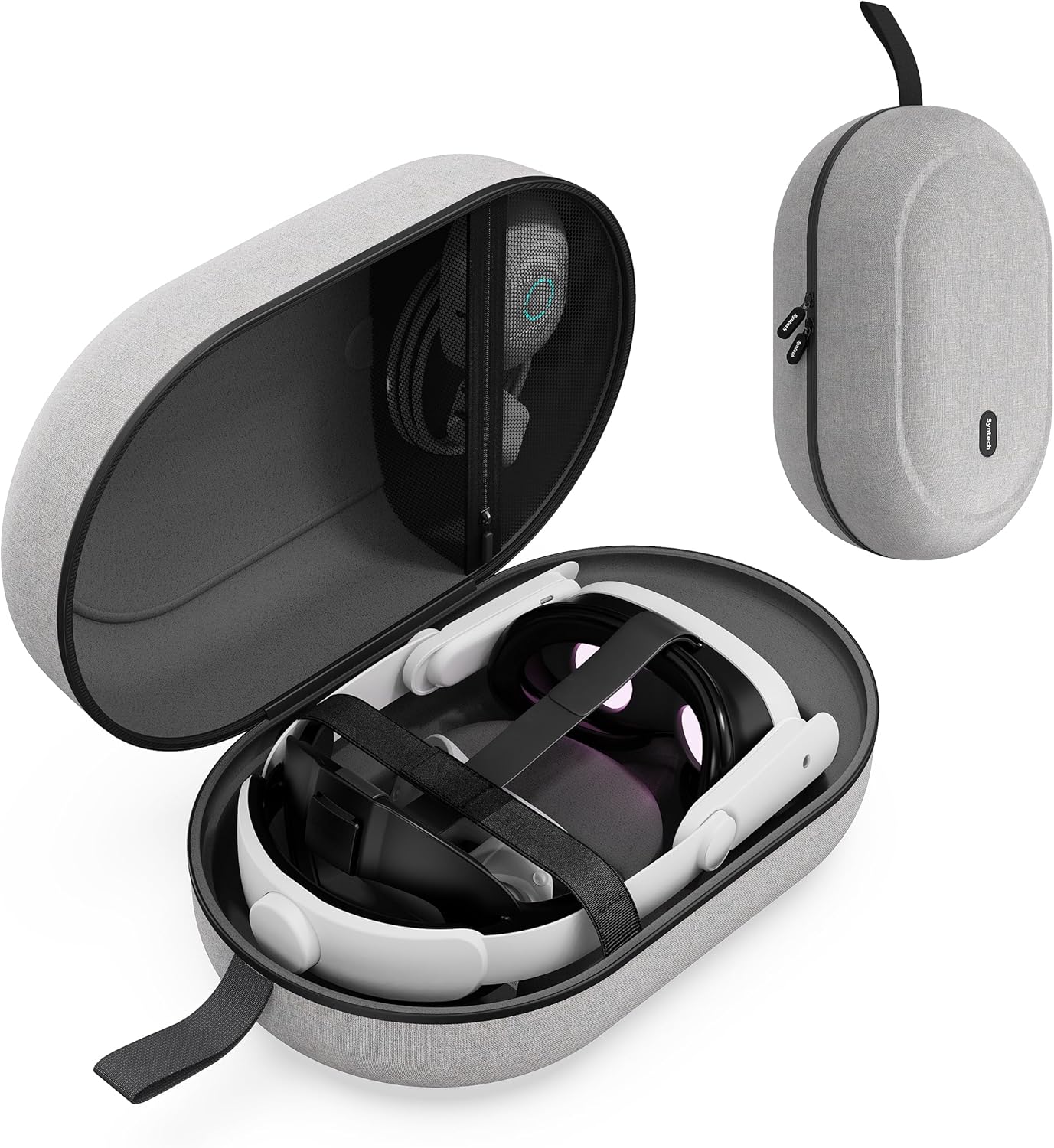 Detalle de Syntech Groß Tragetasche für Meta Quest 3S/3/2/Pro & Pico 4 (Zubehör-Set nicht enthalten) – Grau