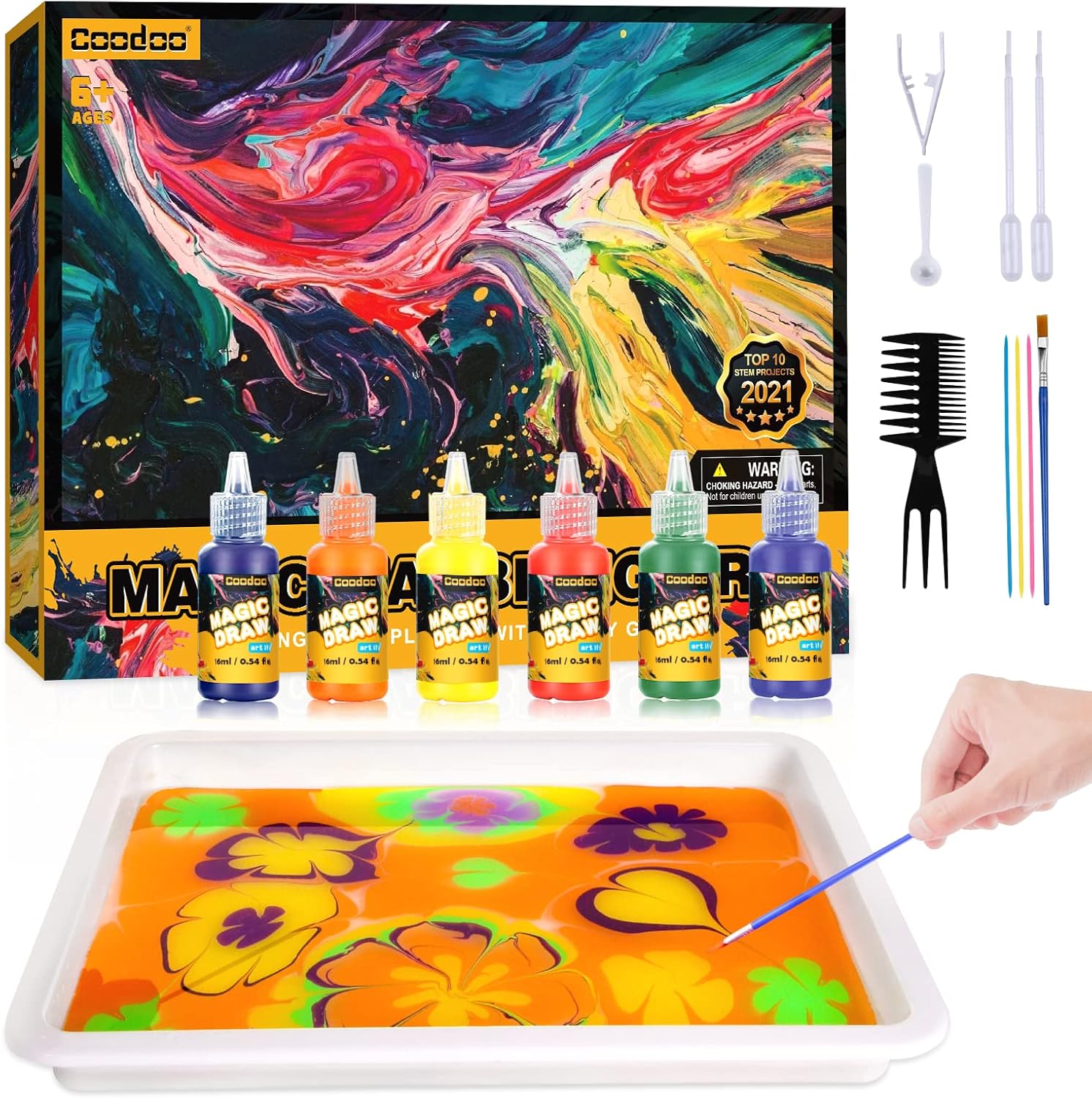 Detalle de Coodoo Water Marbling Paint kit for kids 6+ 🎨