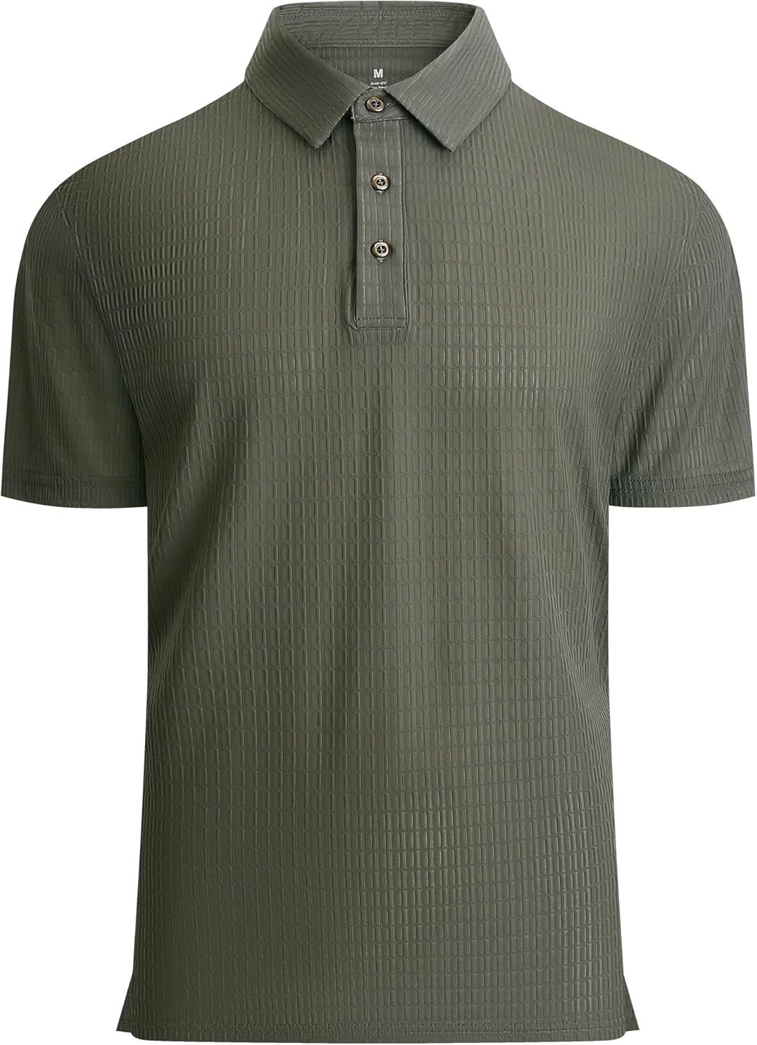 Detalle de Alex Vando Men's Bubble Jacquard Polo Shirt - Super Stretch Short Sleeve