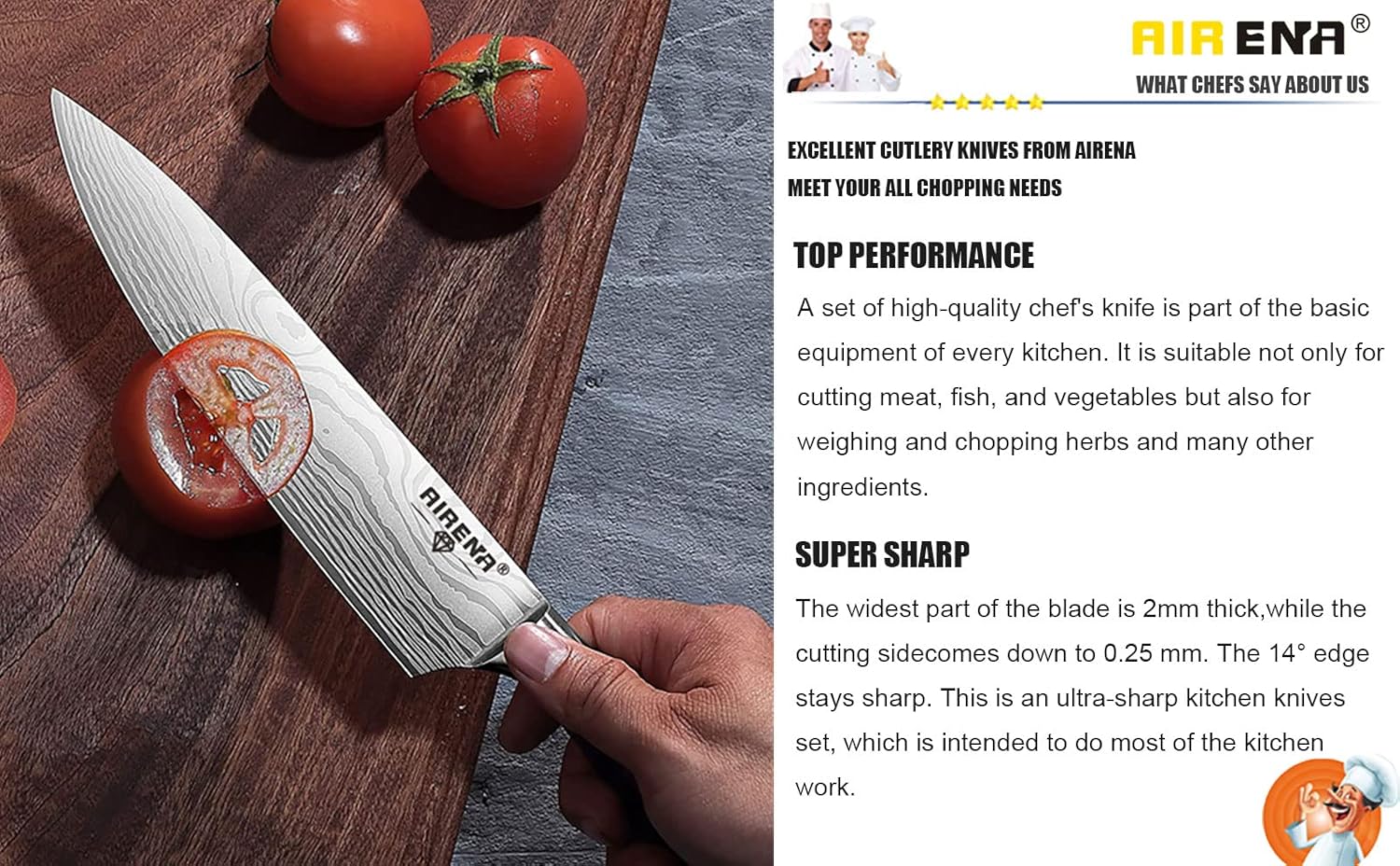 Thumbnail 7 de Juego de cuchillos de acero al carbono 🔪 - Estuche regalo