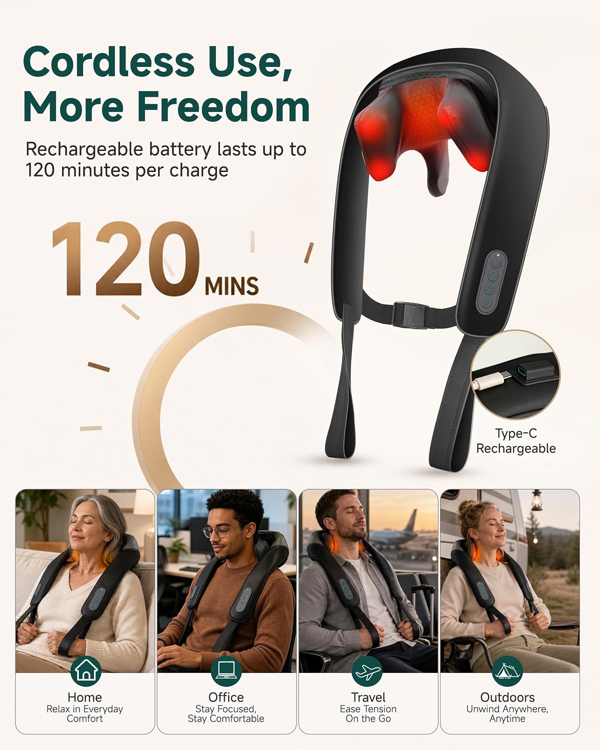 Thumbnail 6 de Snailax Neck Massager Deep Tissue with Heat