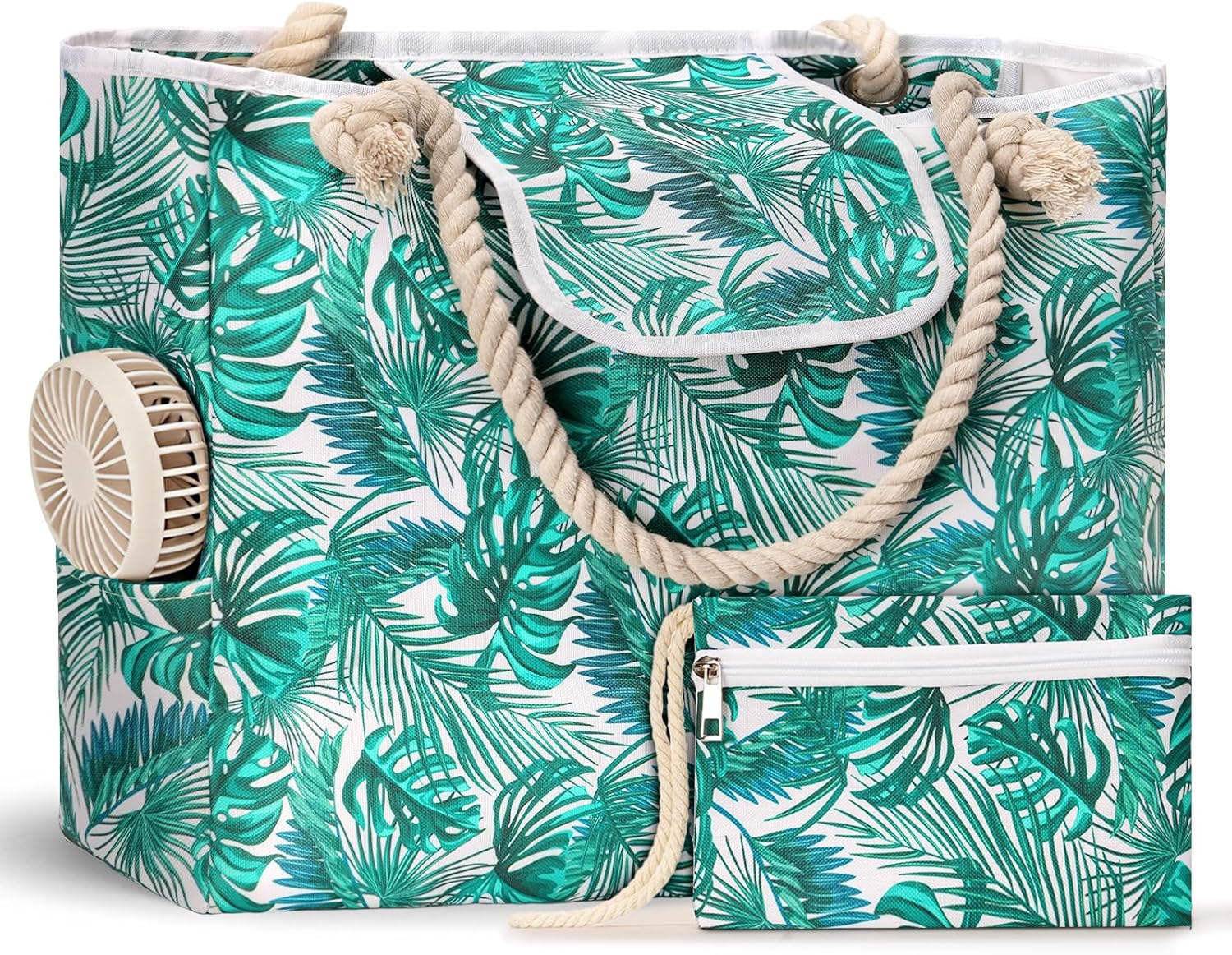 Thumbnail 6 de Laxee Large Beach Bag for Women: Waterproof 30L Tote with Cosmetic Bag and Extra Pockets