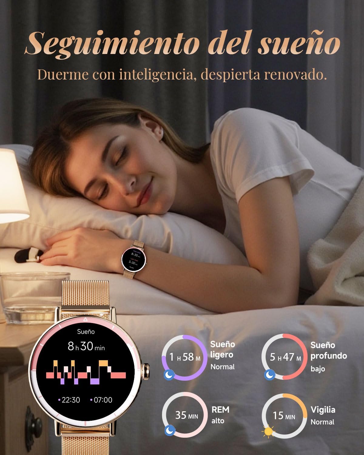 Detalle 2 de TOOBUR Reloj Inteligente Mujer 40 mm