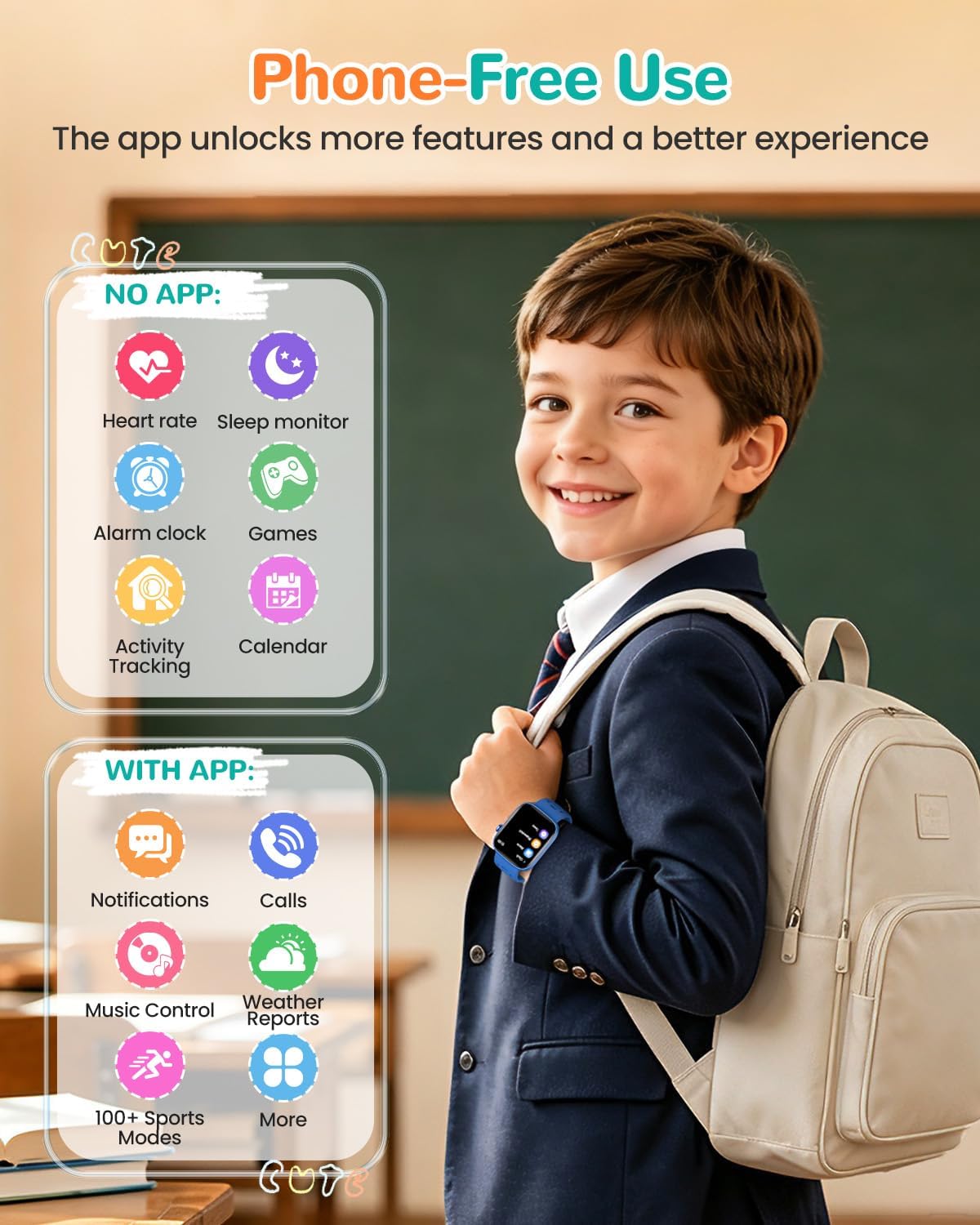 Thumbnail 2 de RUXINGX Kids Smartwatch 1.83-inch