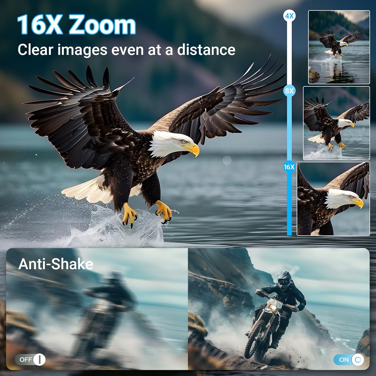 Thumbnail 4 de 4K Digital Camera 64MP Compact with 16X Zoom