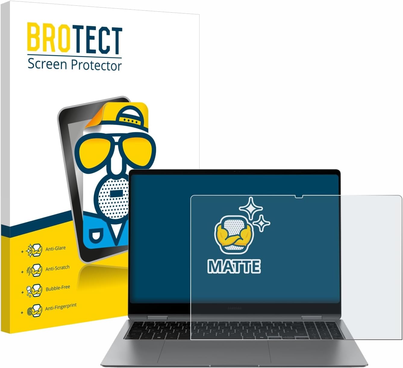 Detalle de BROTECT Pellicola Protettiva Opaca per Samsung Galaxy Book5 Pro 360 16" – Anti-Riflesso, Anti-Graffio e Antimpronte