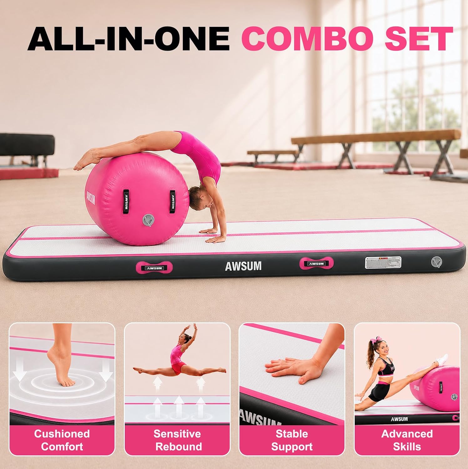 Detalle 2 de AWSUM Inflatable Gymnastics Mat 1000D Fabric