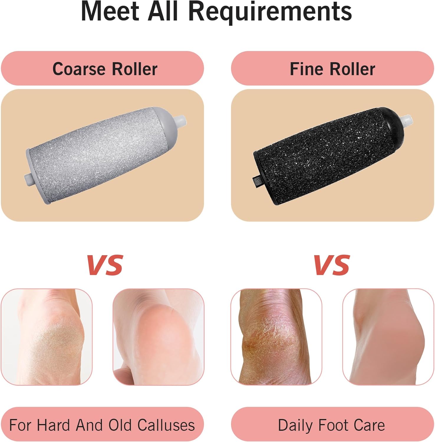 Detalle 2 de UQQU Electric Foot File 4‑in‑1 rechargeable foot file 🦶