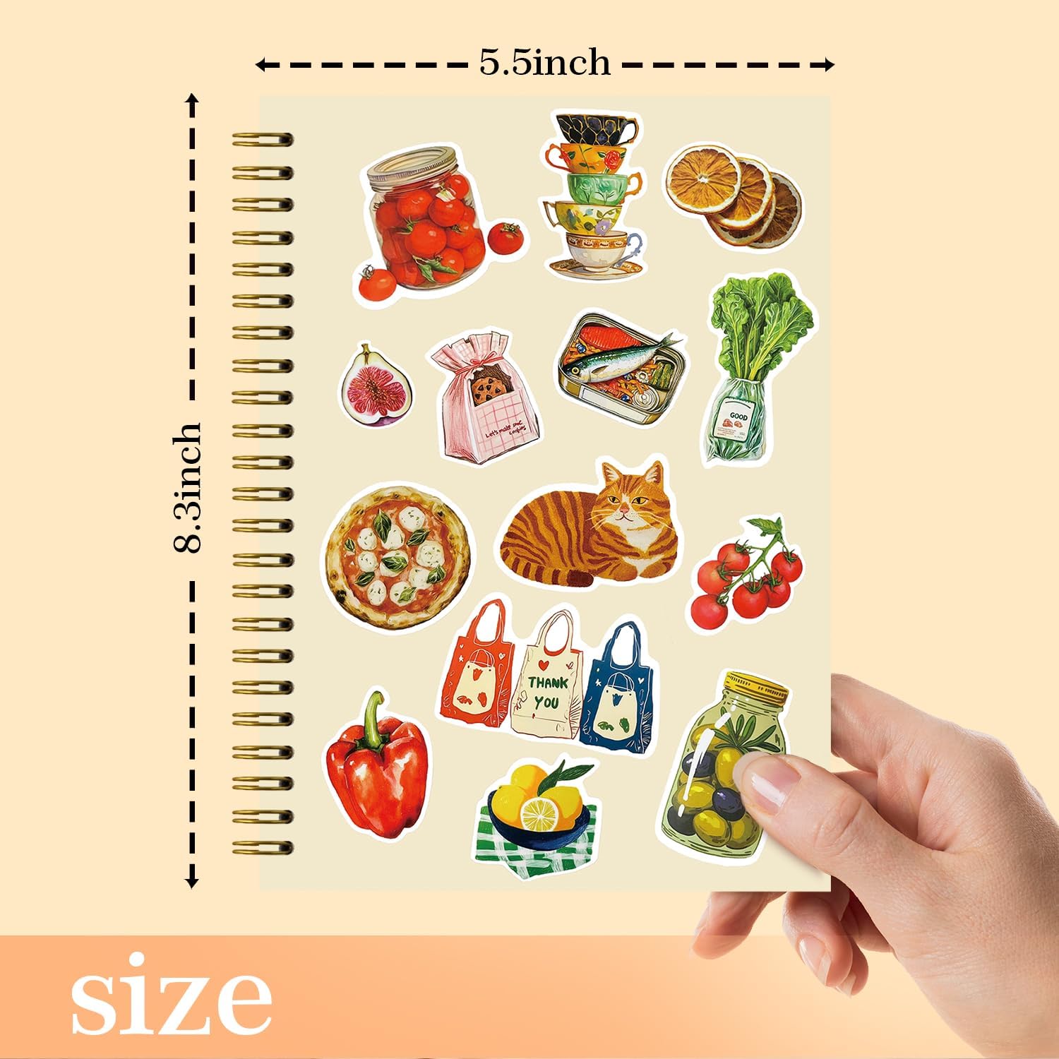 Detalle de NaZaUK Spiral Notebook 5.5 x 8.3 Inch