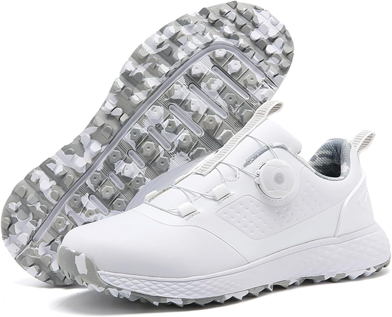 Solamni Men’s Golf Shoes Waterproof Spikeless Trainers – Anti-slip Outdoor Casual Golf Footwear