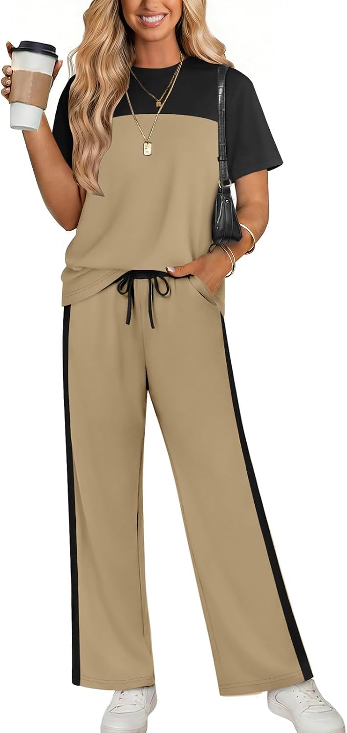 Thumbnail 6 de WIHOLL Women’s 2-Piece Matching Set (Wide-Leg Pants & Top), Summer Outfit for Travel