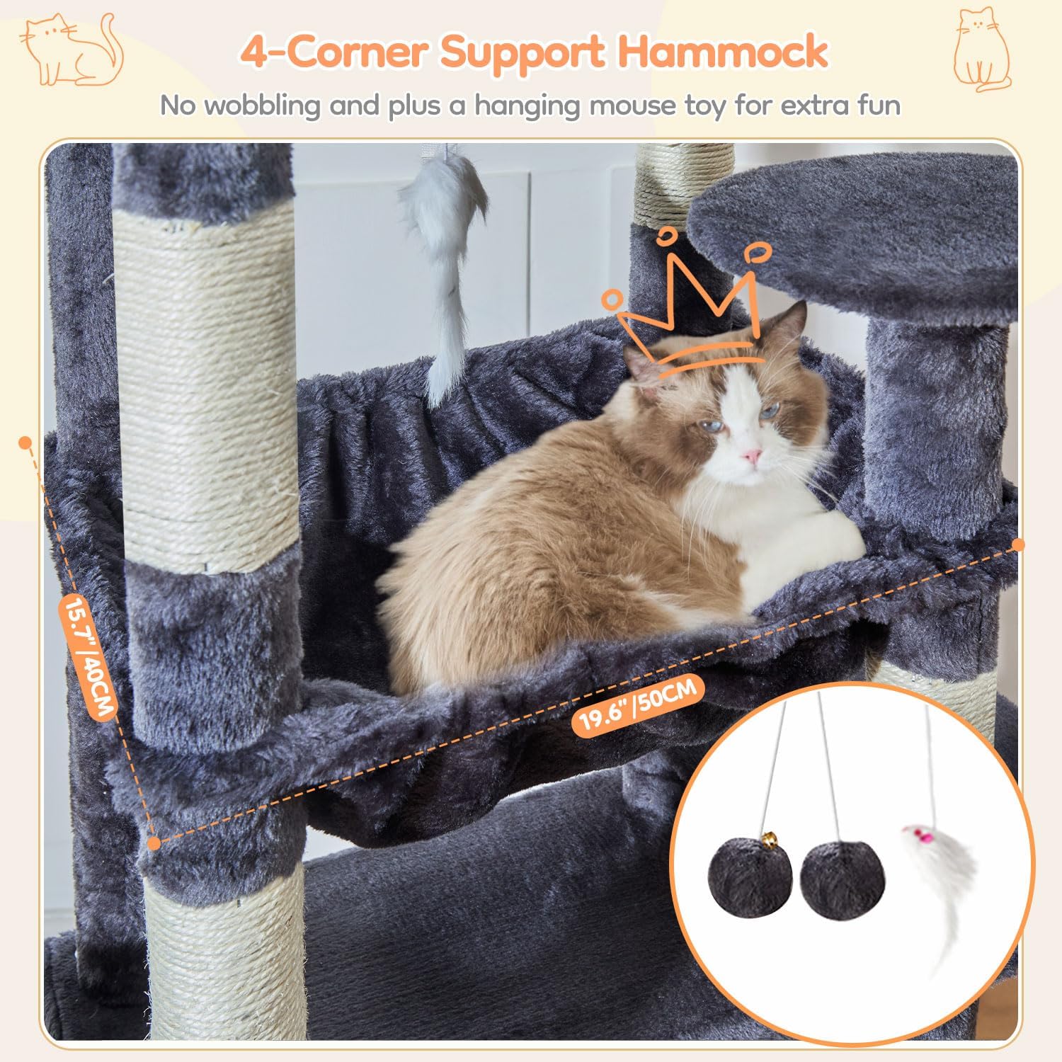 Detalle de Taoqimiao Cat Tree 76.8in