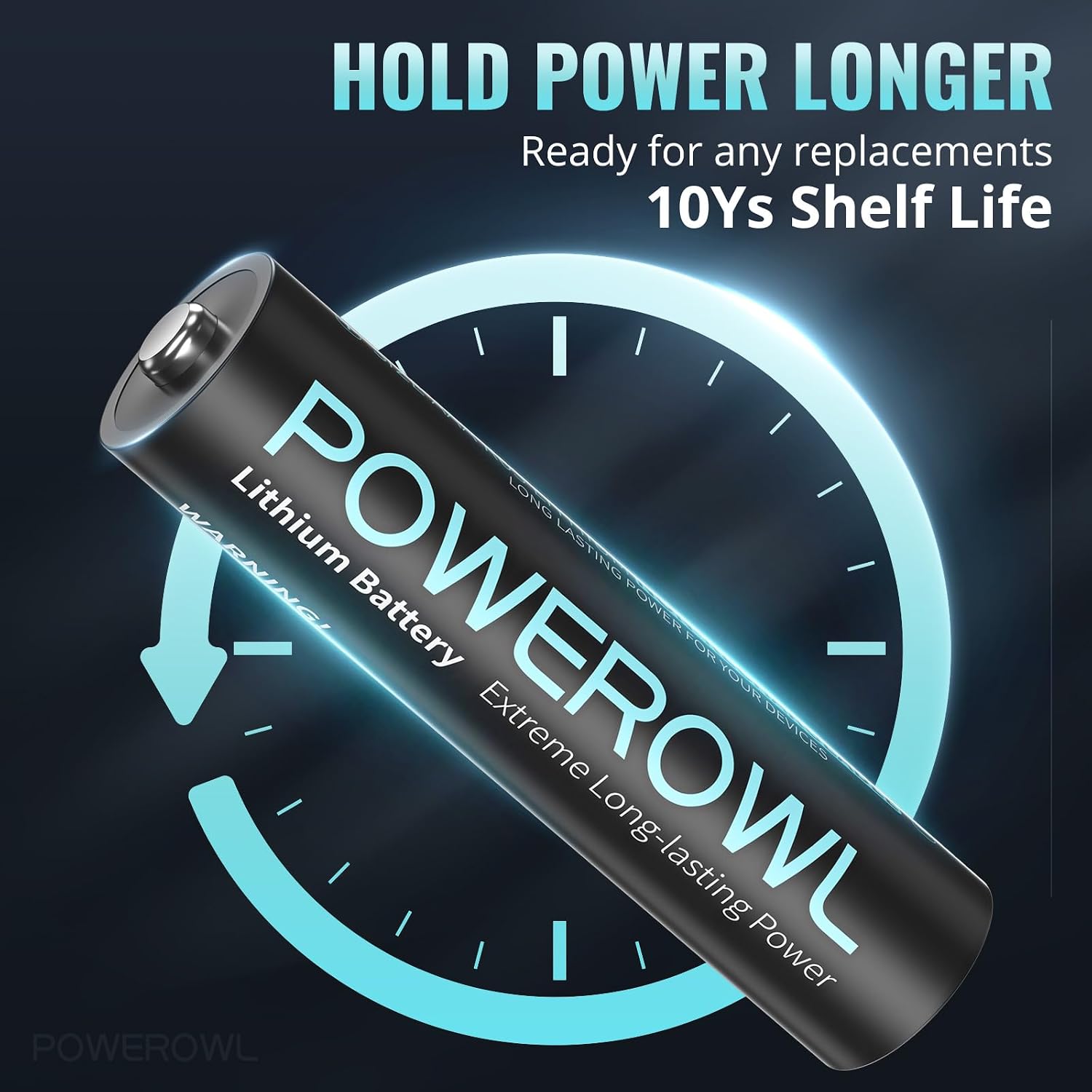 Thumbnail 4 de POWEROWL LFBAA AA Lithium Batteries, 1.5V Non-Rechargeable, 4-Pack
