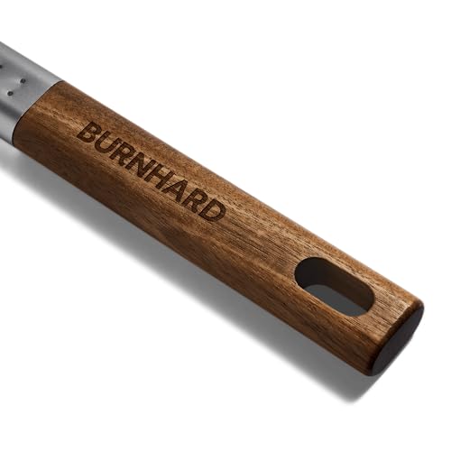 Thumbnail 7 de BURNHARD Pizzawender rund – Pizzawender mit perforierter Schaufel und Griff aus FSC-Akazienholz
