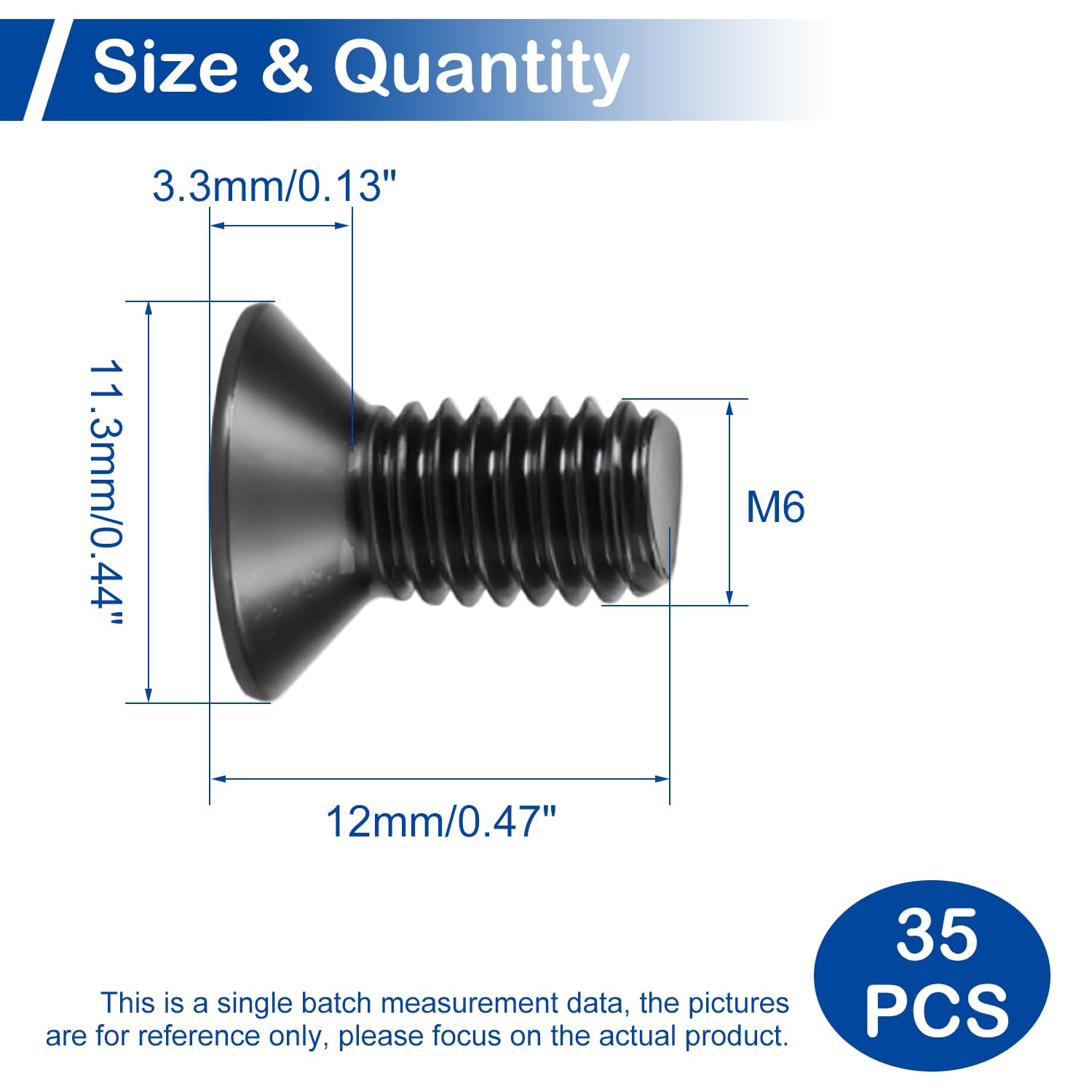 Detalle de MroMax Countersunk Machine Screws M6 x 12mm
