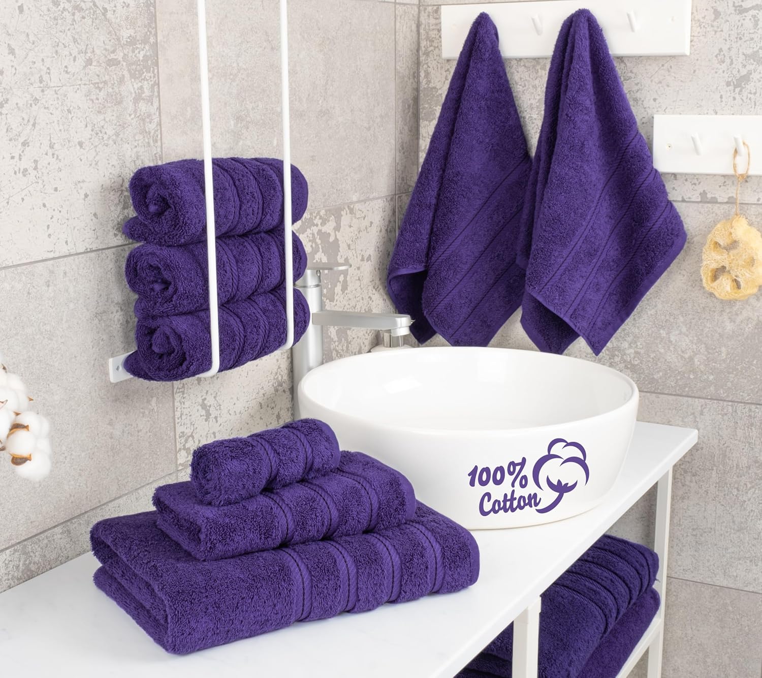 Thumbnail 1 de American Soft Linen Luxury 600 GSM Towel Set