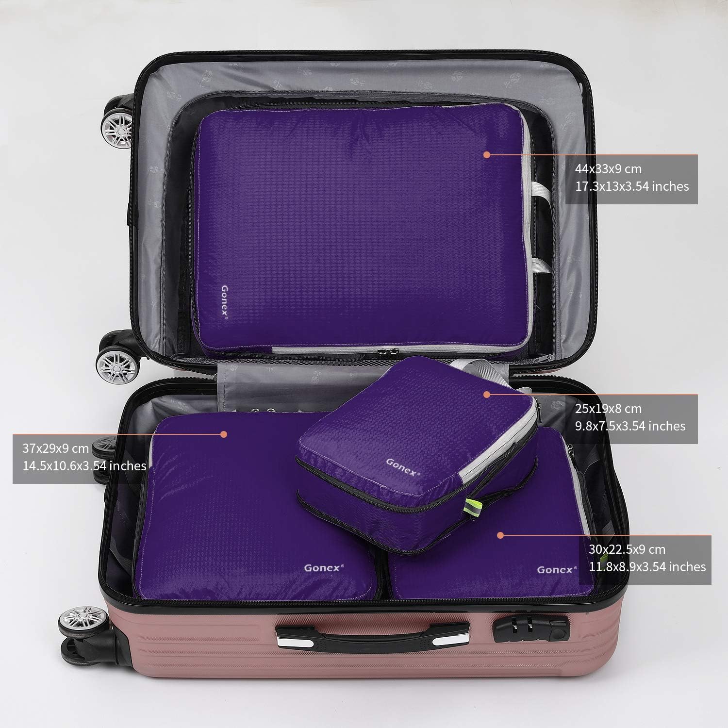Thumbnail 1 de Gonex Compression Packing Cubes Set of 4