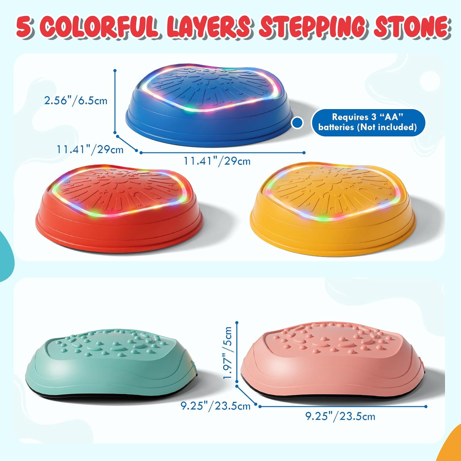 Thumbnail 6 de Lehoo Castle Light Up & Music Balance Stepping Stones – Sensory Play for Kids