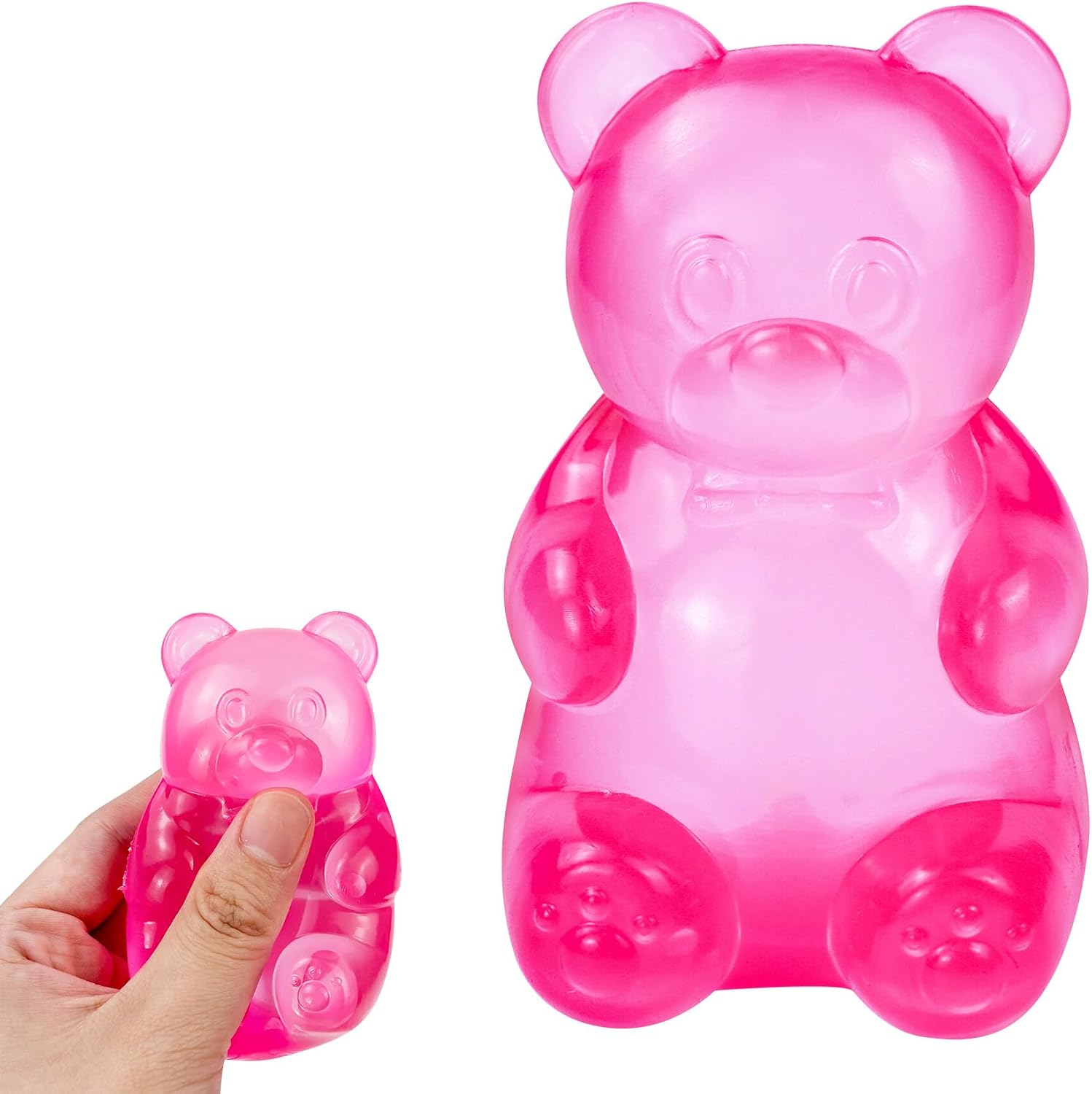 Detalle de tngtswwcv Stress Bear Squishy Toy, Rose Silicone Bear Stress Ball