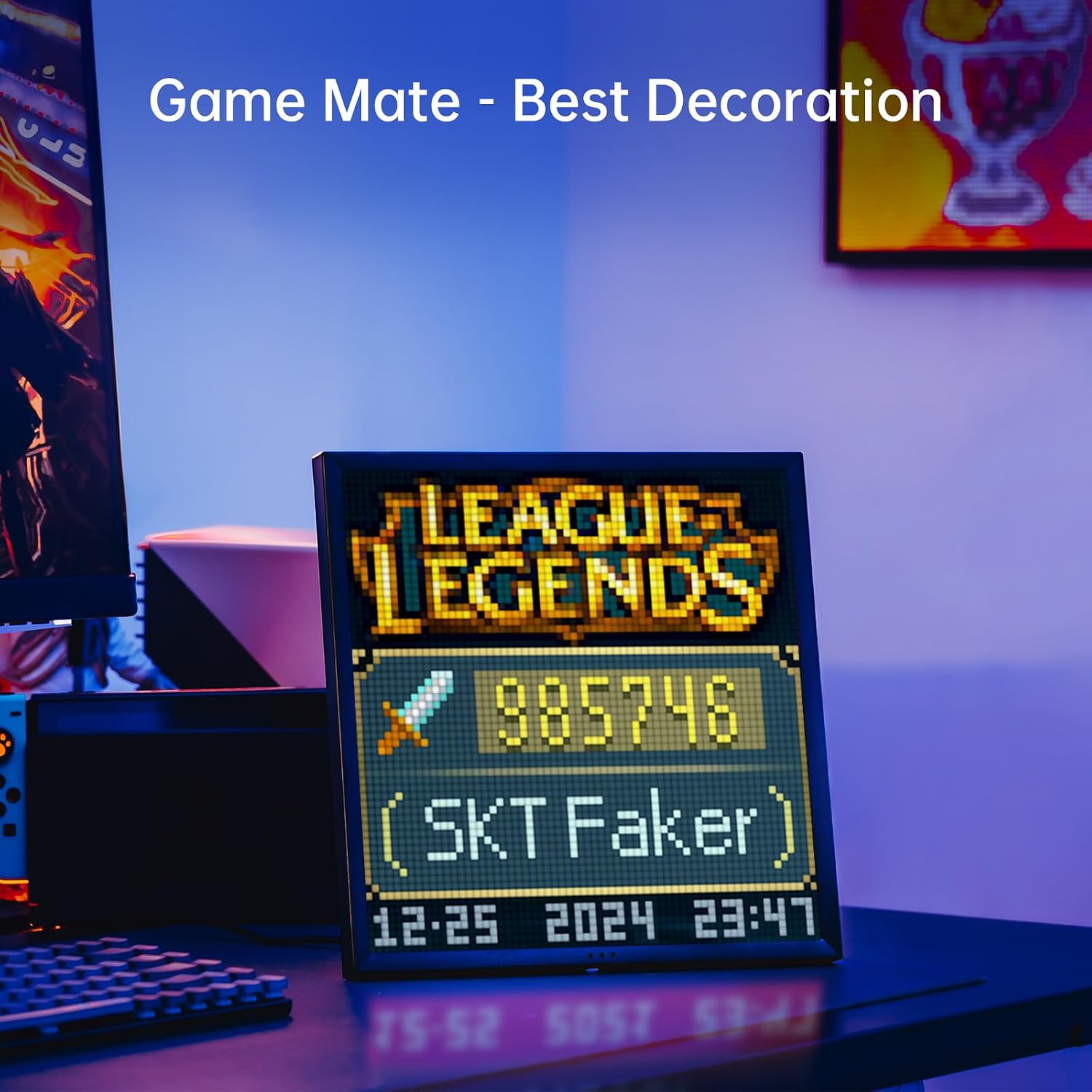 Detalle de Divoom Pixoo-64 WiFi Pixel Art Display (64x64 LED) mit App-Steuerung