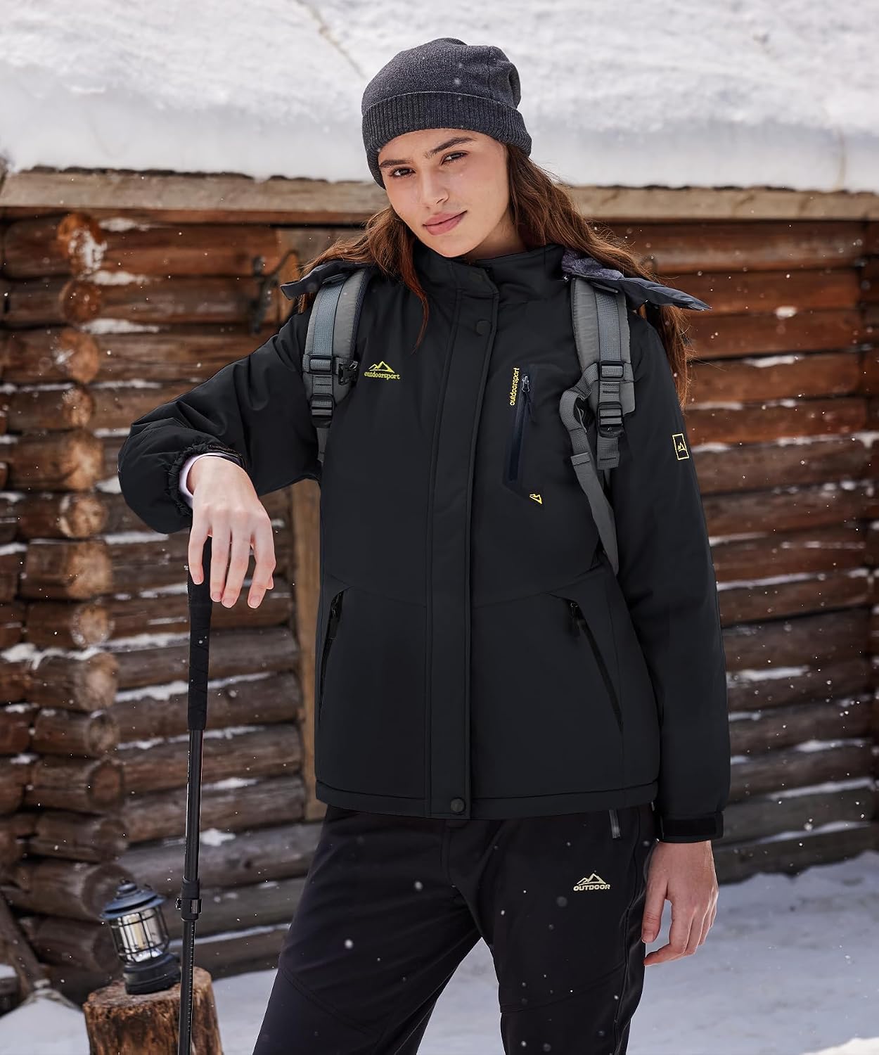 Thumbnail 2 de TACVASEN Women's Waterproof Ski Jacket with Detachable Hood