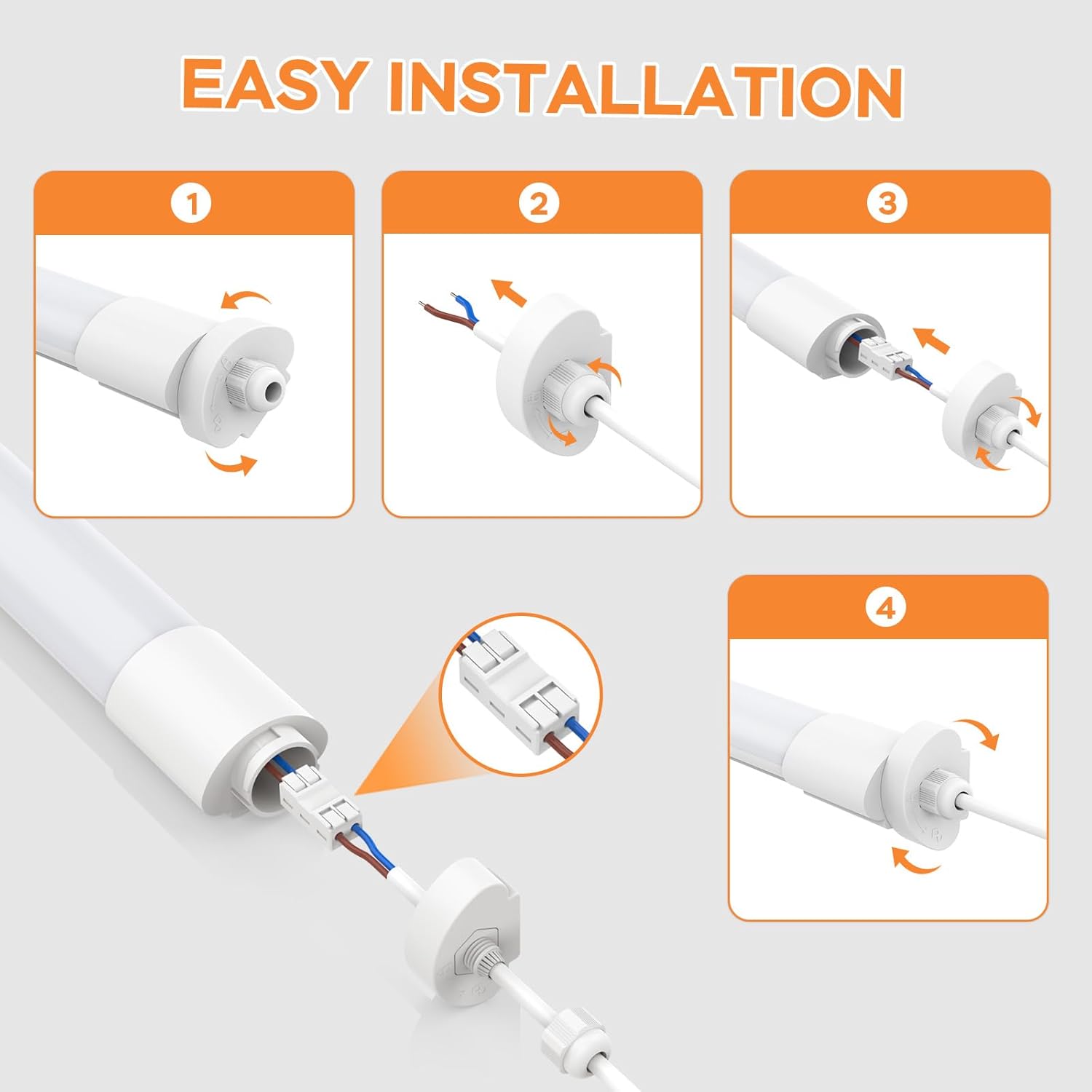 Thumbnail 1 de Amdelne LED Feuchtraumleuchte 120 cm (36 W, 3.600 lm) IP65 kaltweiß 4.000 K