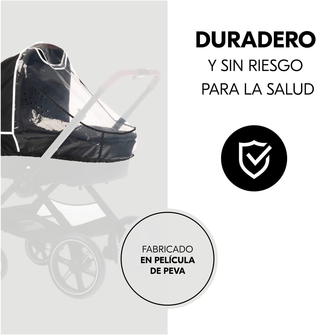 Thumbnail 5 de hauck Carrycot Raincover Funda capazo universal, transparente 🌧