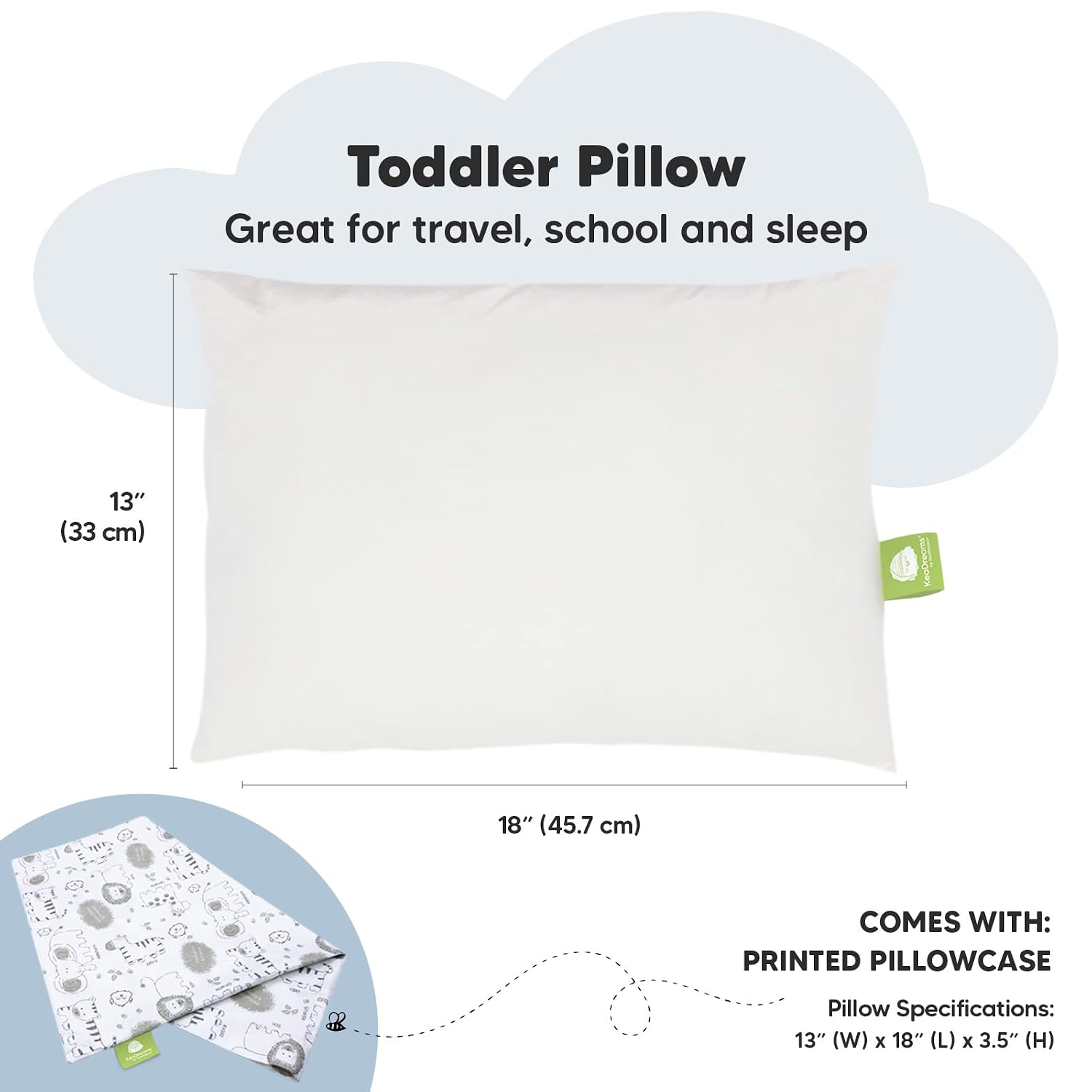 Thumbnail 2 de KeaSafari My Little Dreamy 13x18 Toddler Pillow